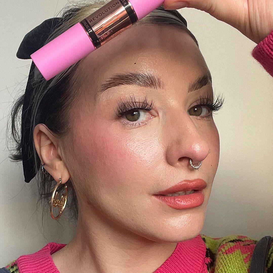 Makeup Revolution Blush & Highlight Stick Mauve Glow