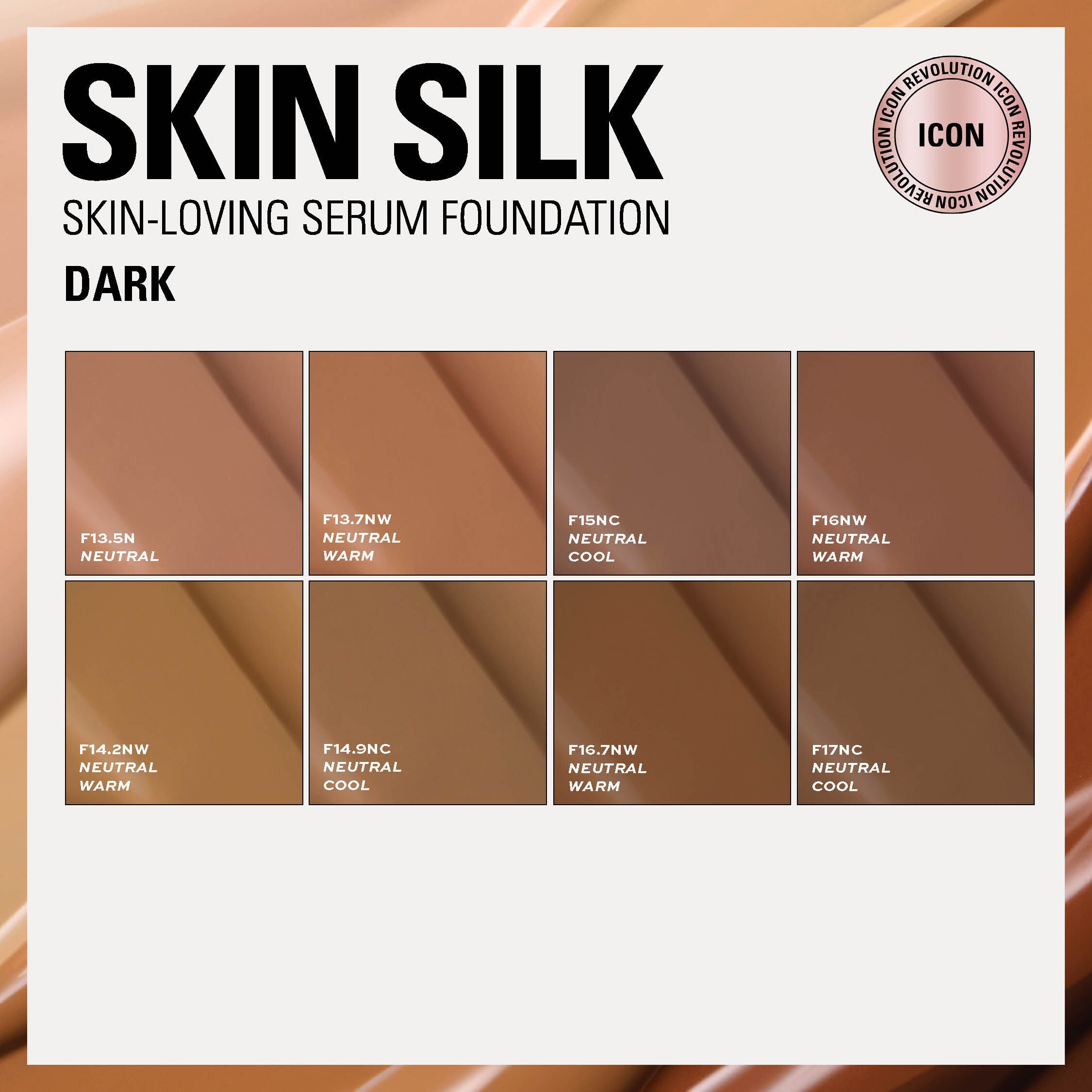 Revolution Skin Silk Radiant Satin Serum Foundation F14.9NC