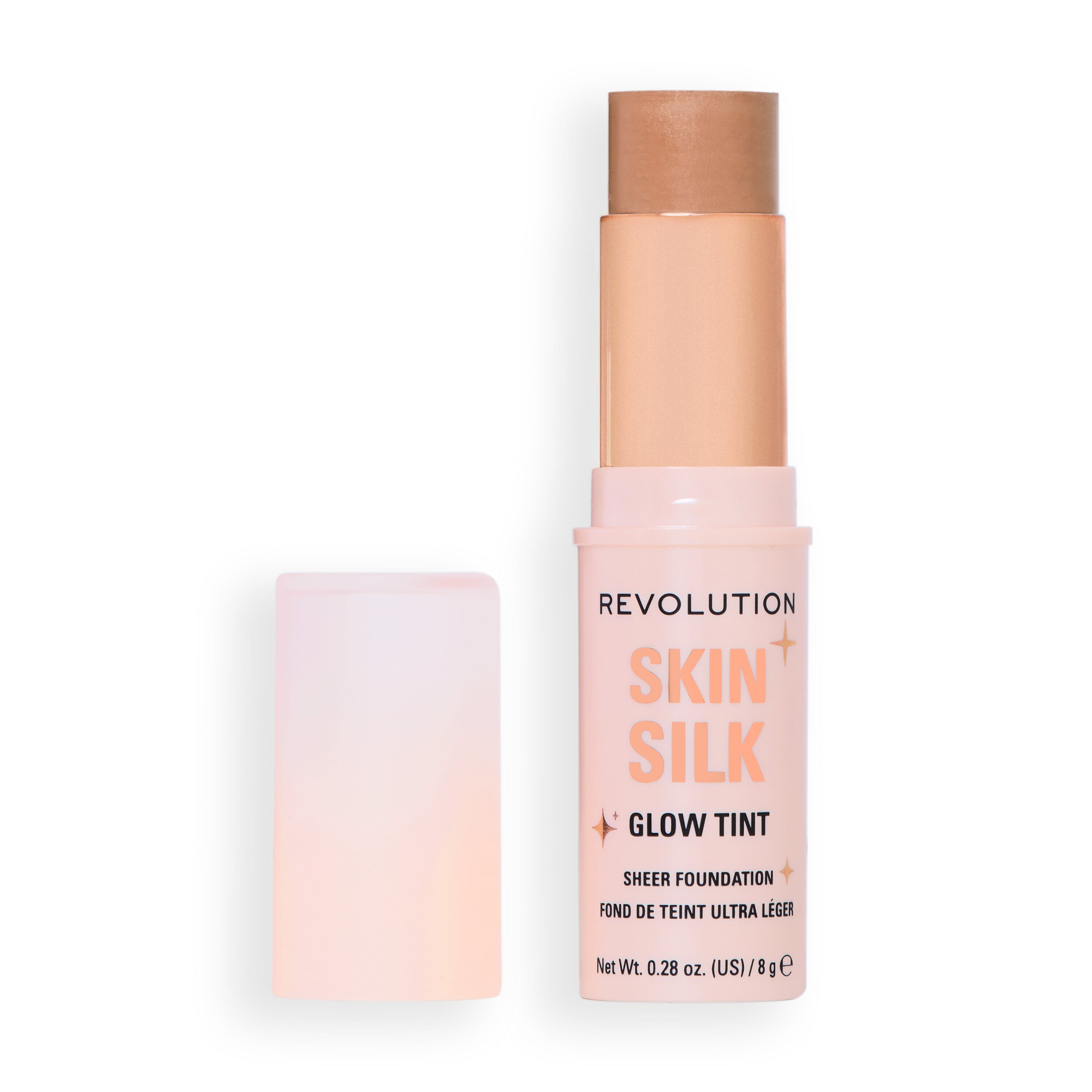 Revolution Skin Silk Glow Tint Sheer Foundation Stick Medium Tan Neutral