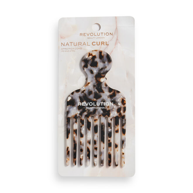Revolution Haircare Natural Curl Afro Pick Comb Tortoiseshell