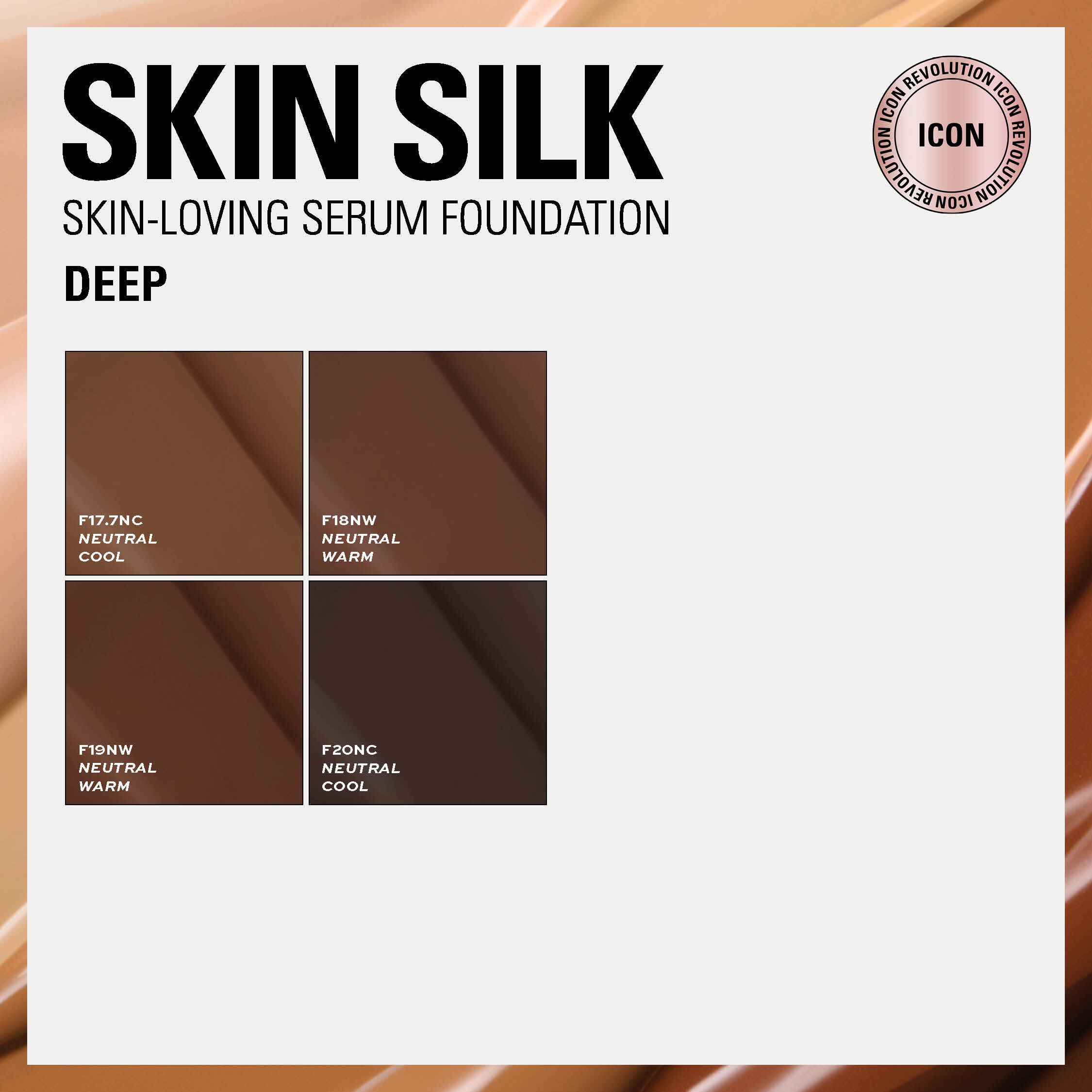 Revolution Skin Silk Radiant Satin Serum Foundation F20NC