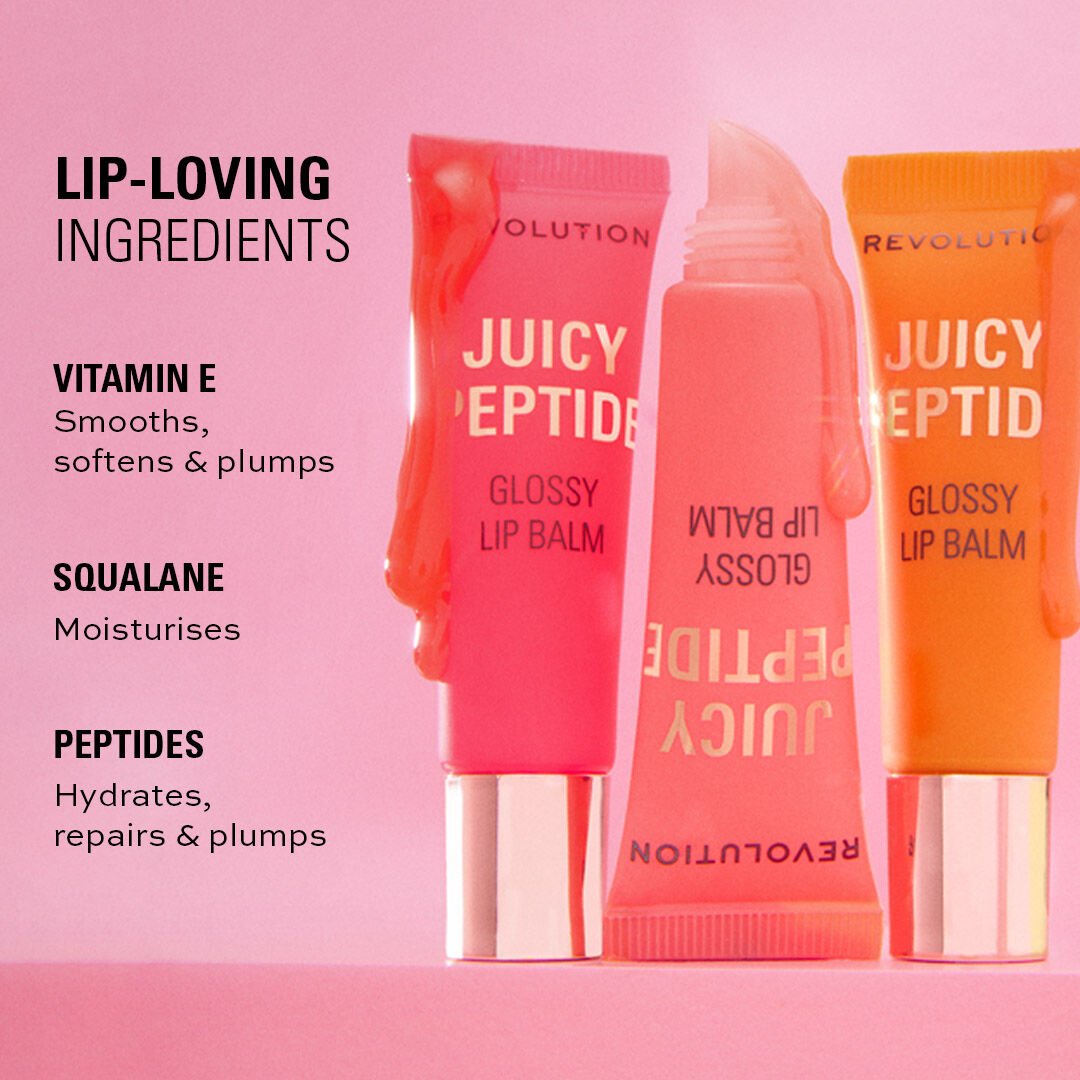 Revolution Juicy Peptide Lip Balm Peach Bellini Orange