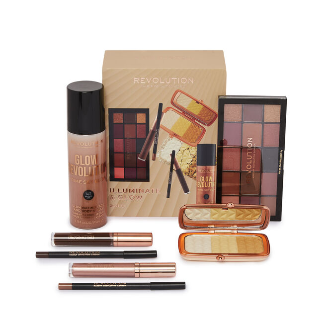 Makeup Revolution Illuminate Glow Gold Set Revolution Beauty Official Site
