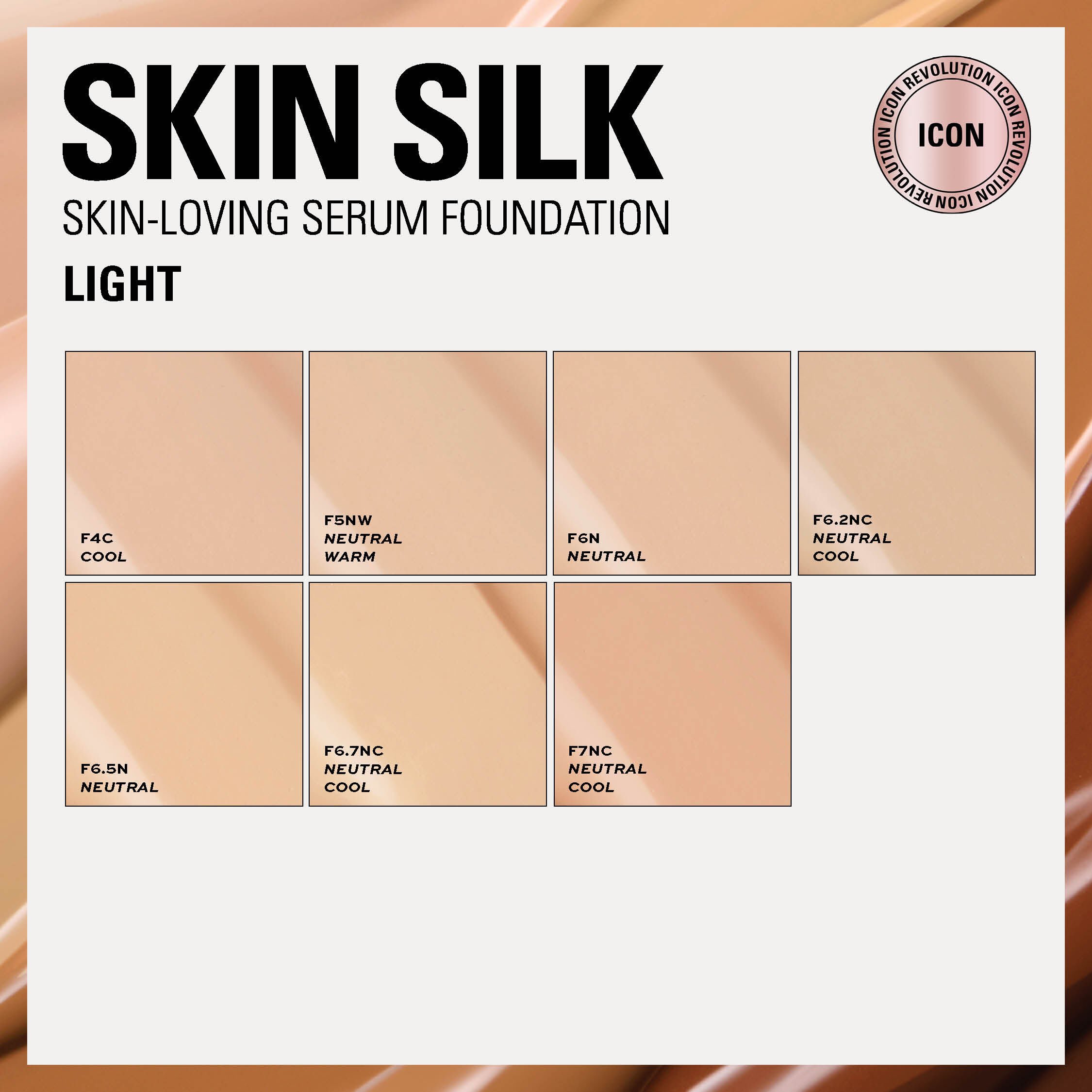 Revolution Skin Silk Radiant Satin Serum Foundation F6N