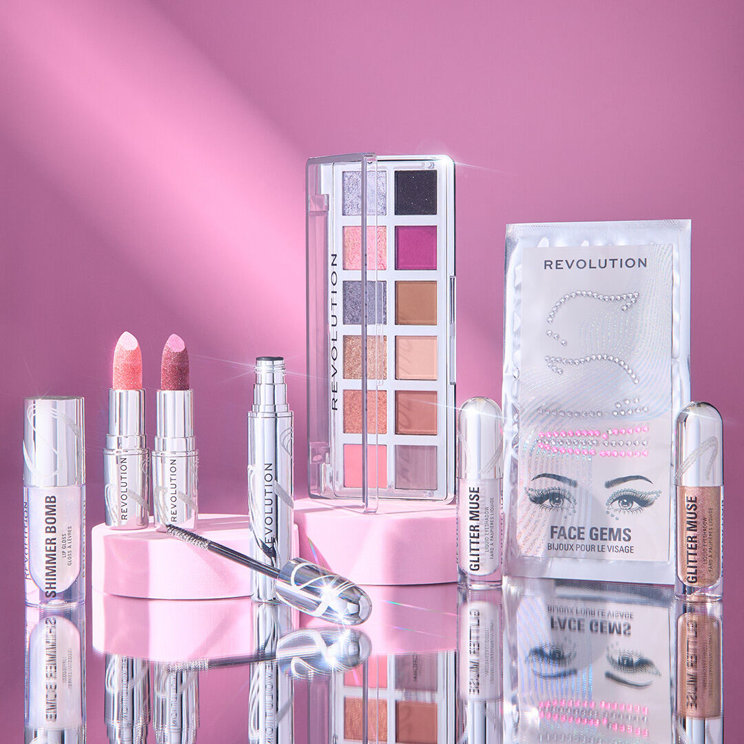 Revolution Metallic Muse Silver Flick Eye Gems