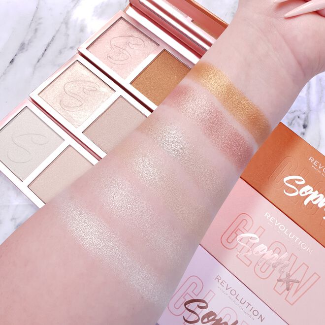 Makeup Revolution Soph Highlighter Palette Swatches Saubhaya Makeup