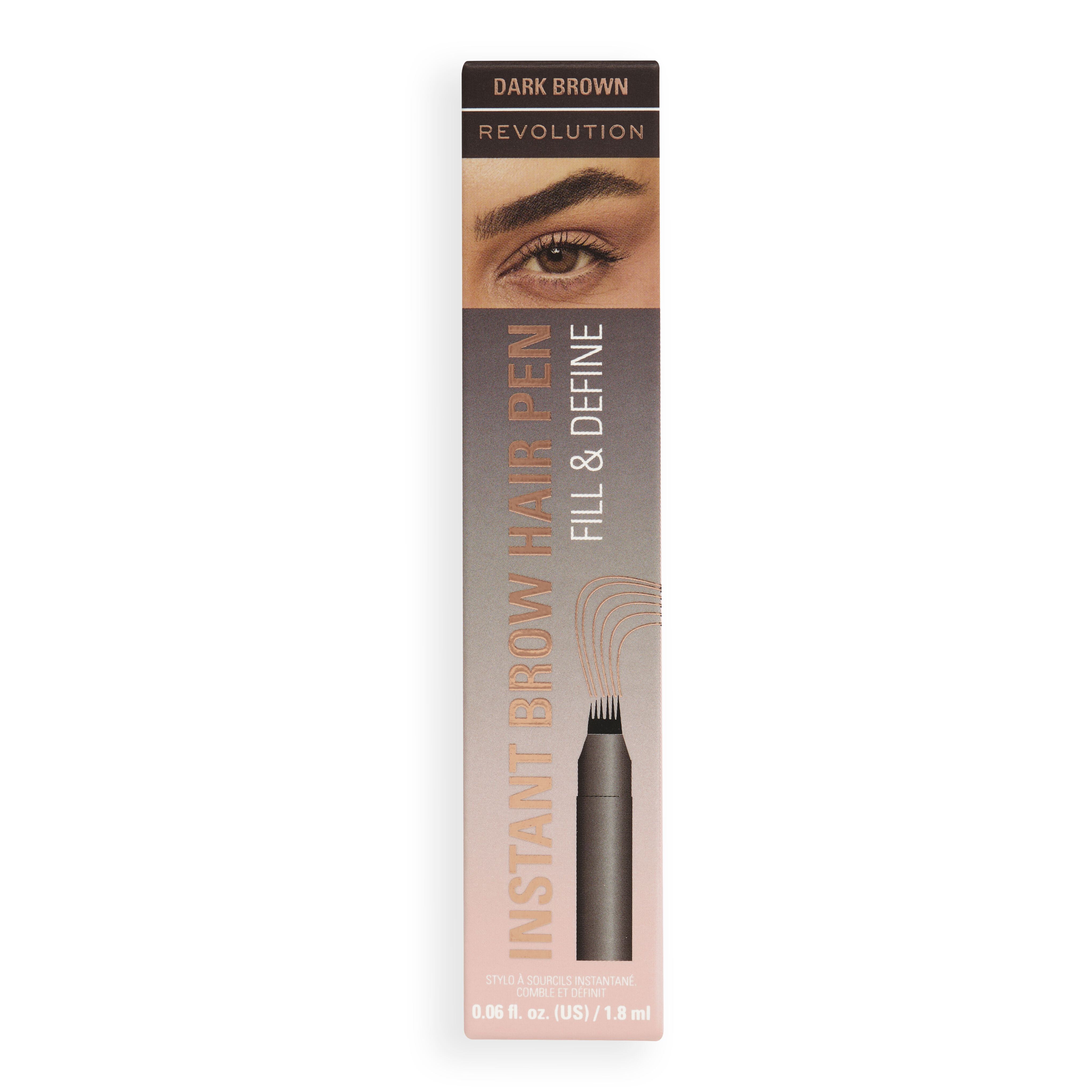 Revolution Instant Brow Hair Pen Dark Brown