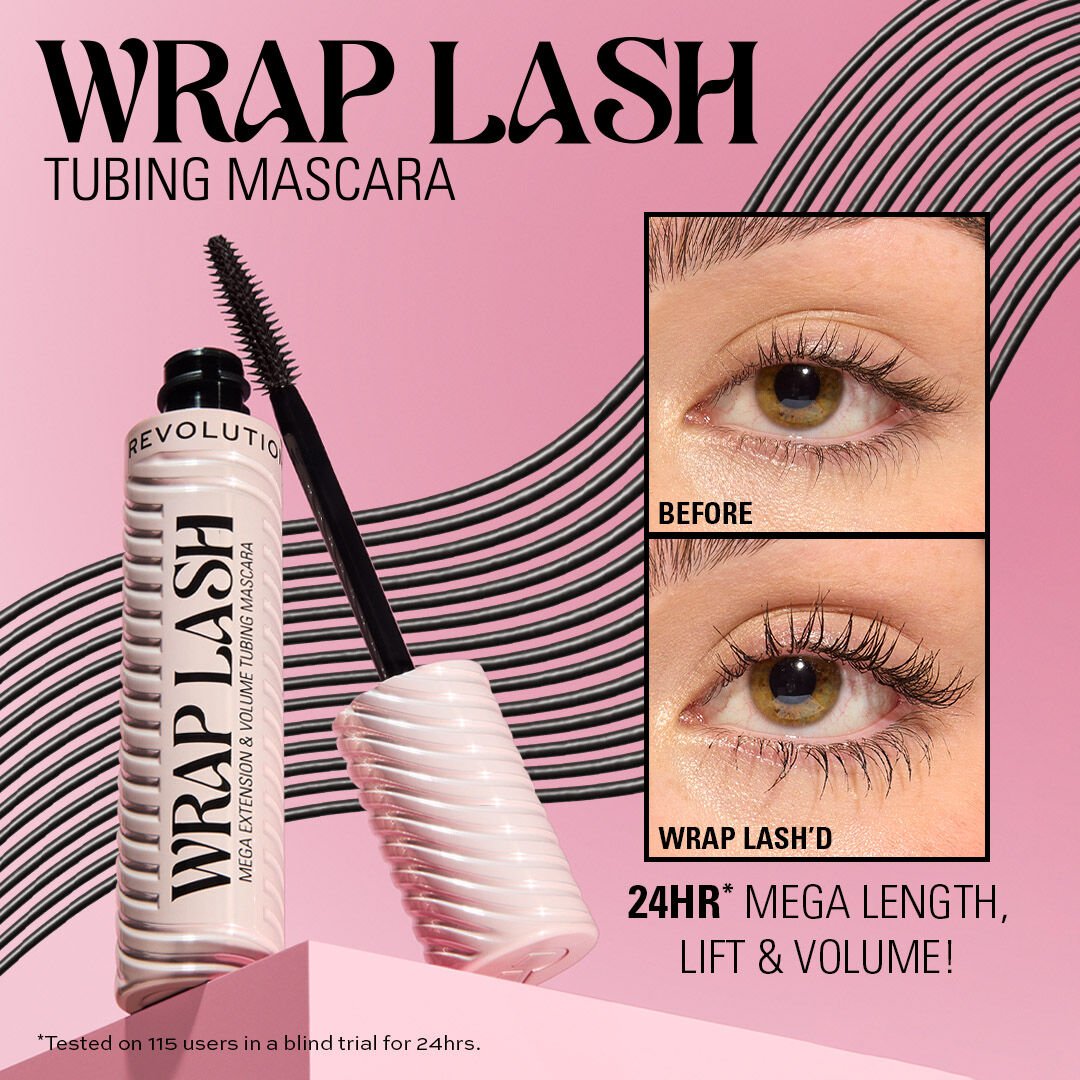 Revolution Wrap Lash Tubing Mascara Black & Burgundy Duo