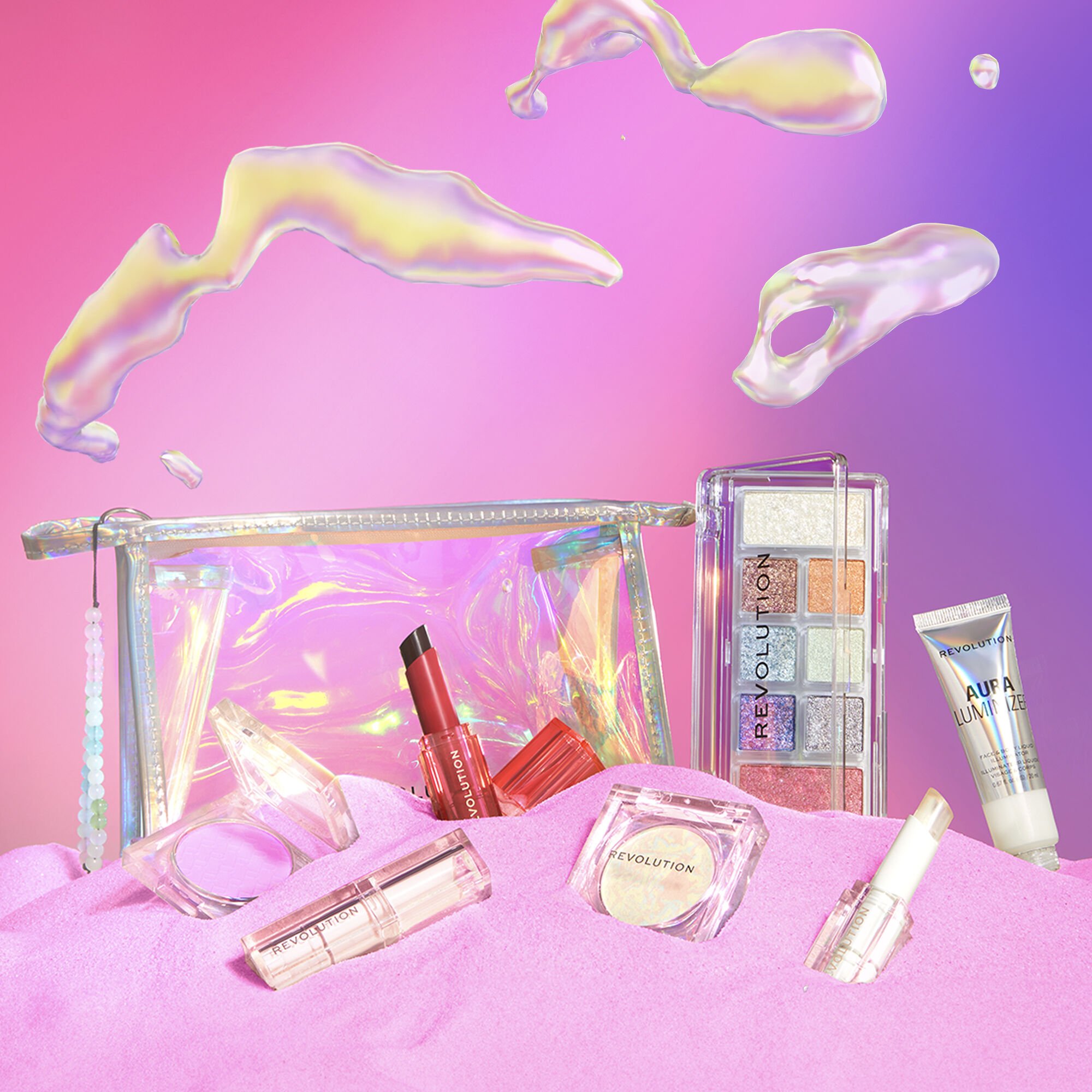 Makeup Revolution Mood Switch Holographic Makeup Bag