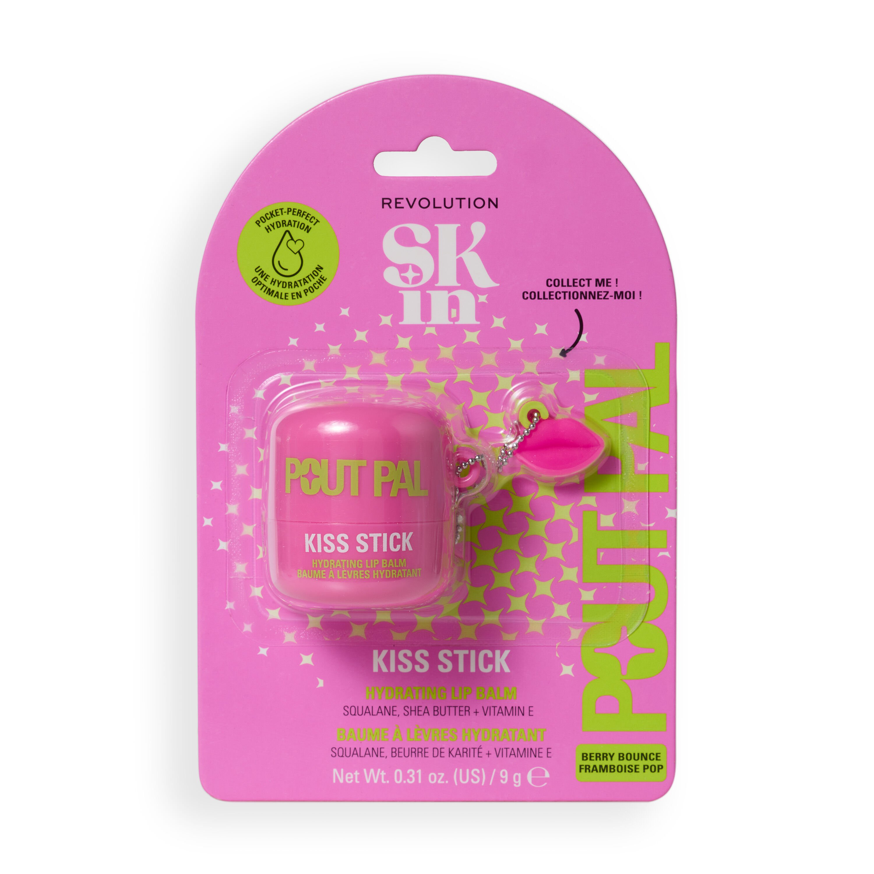 Revolution Skin Pout Pal Kiss Stick Lip Balm Berry