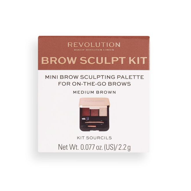 Makeup Revolution Brow Sculpt Kit Medium Brown