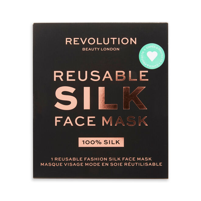 Makeup Revolution Re-useable Fashion Silk Face Coverings Black