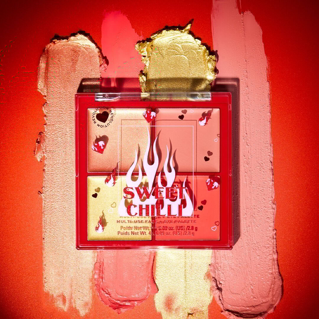 I Heart Revolution Sweet Chilli Cream Blush & Highlight Quad