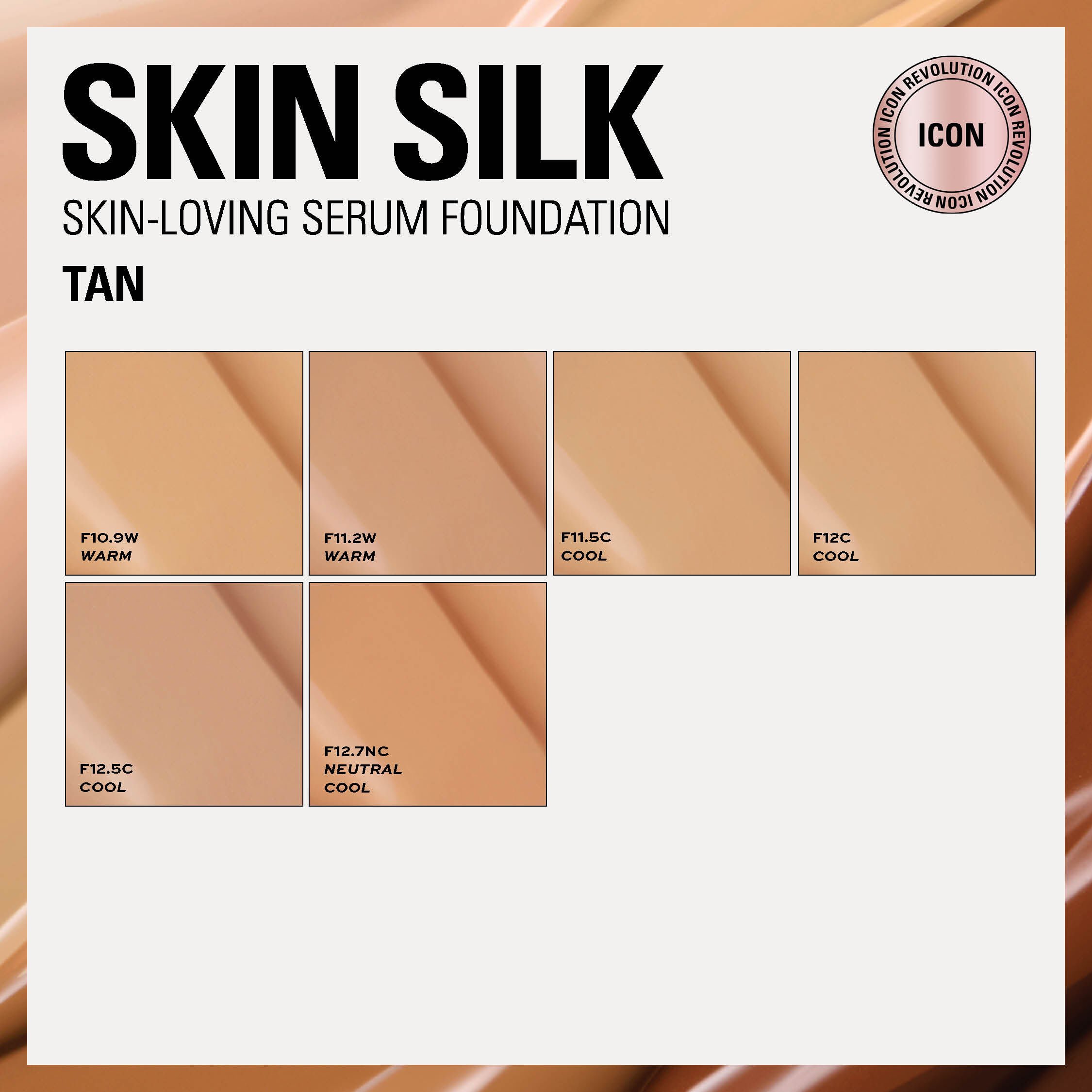 Revolution Skin Silk Radiant Satin Serum Foundation F11.2W