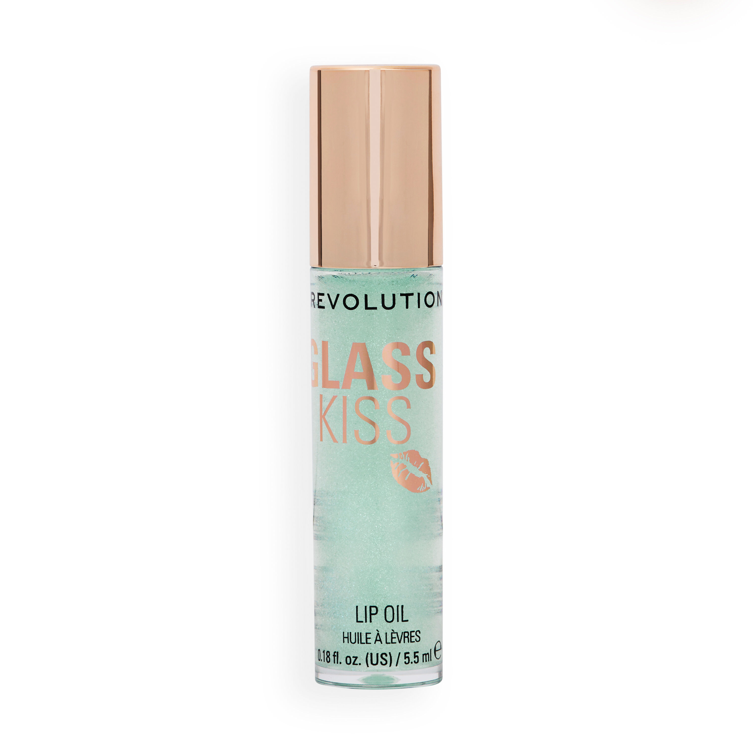 Revolution Glass Kiss Roller Ball Lip Oil Pixiedust Green Shimmer