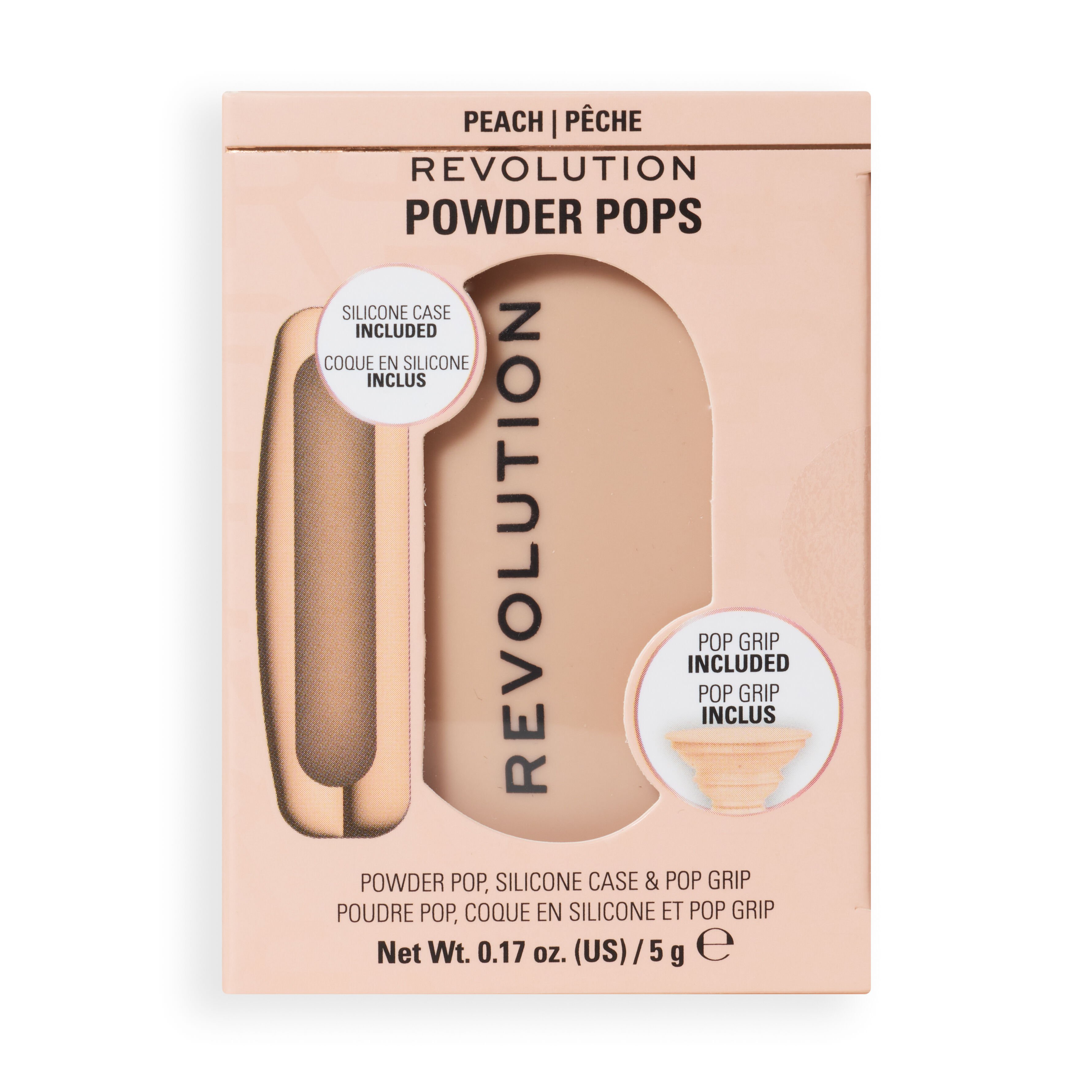 Revolution Powder Pops Peach & Pop Grip Silicone Case Peach