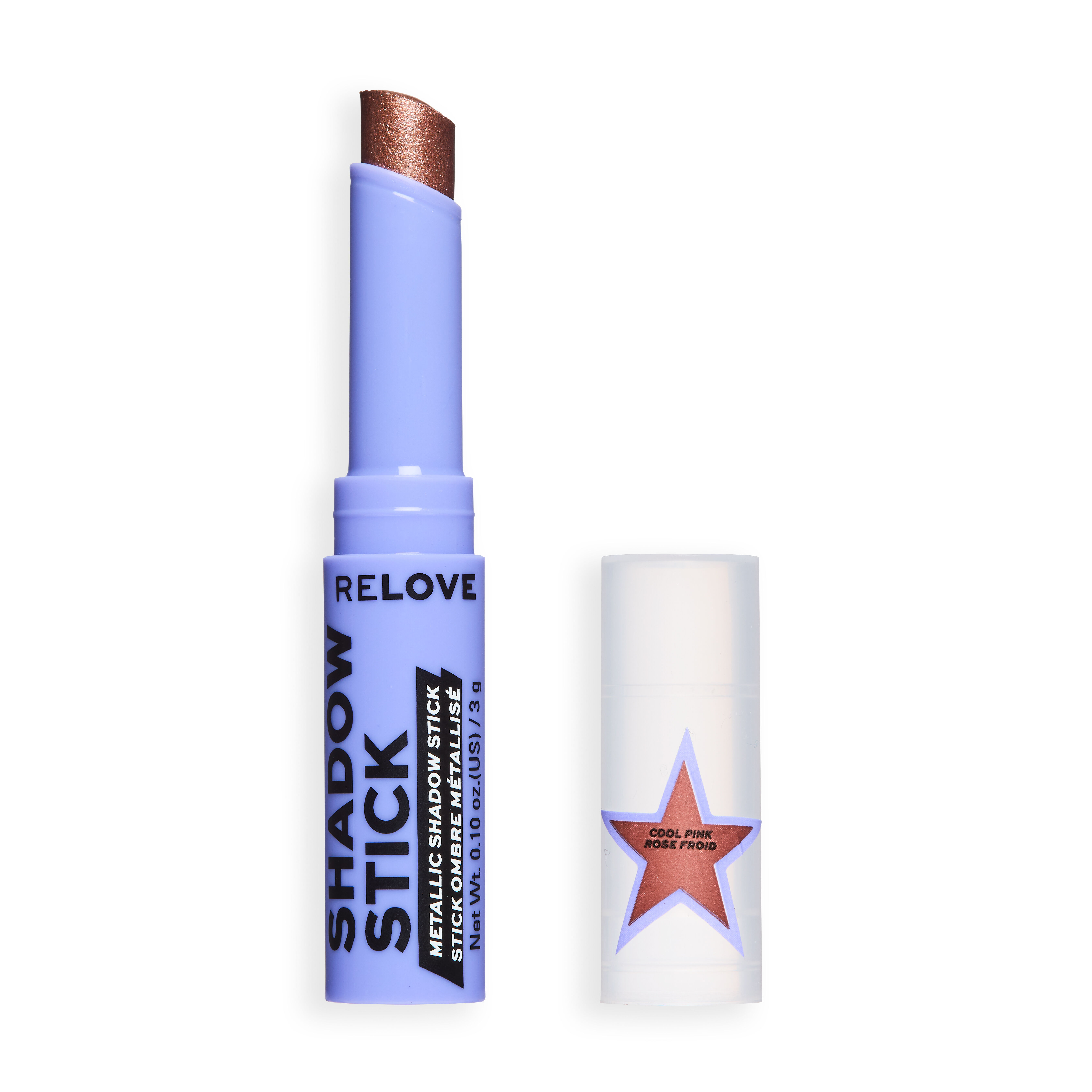 Relove Shadow Stick Metallic Eyeshadow Stick Cool Pink
