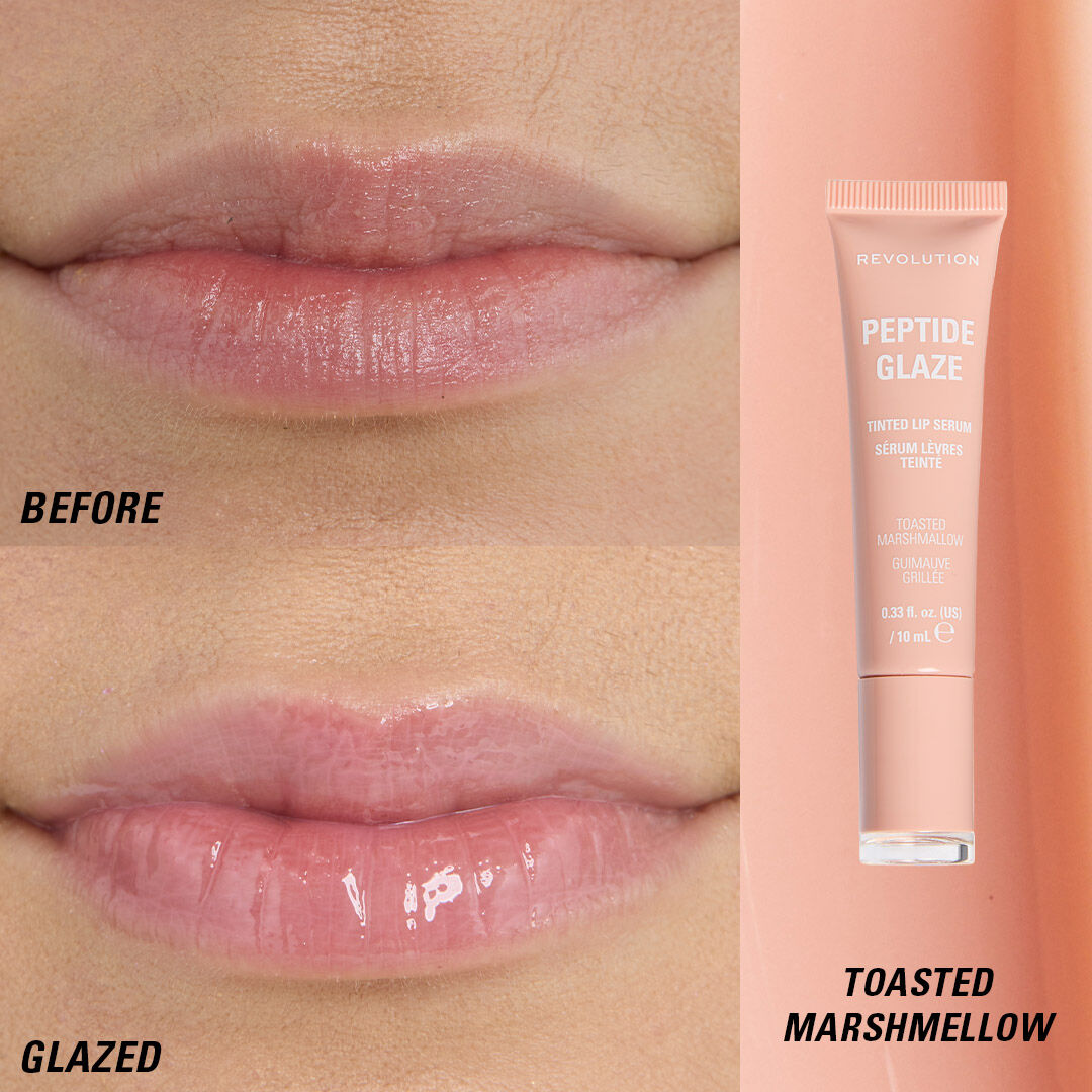 Revolution Peptide Glaze Tinted Lip Serum Toasted Marshmallow