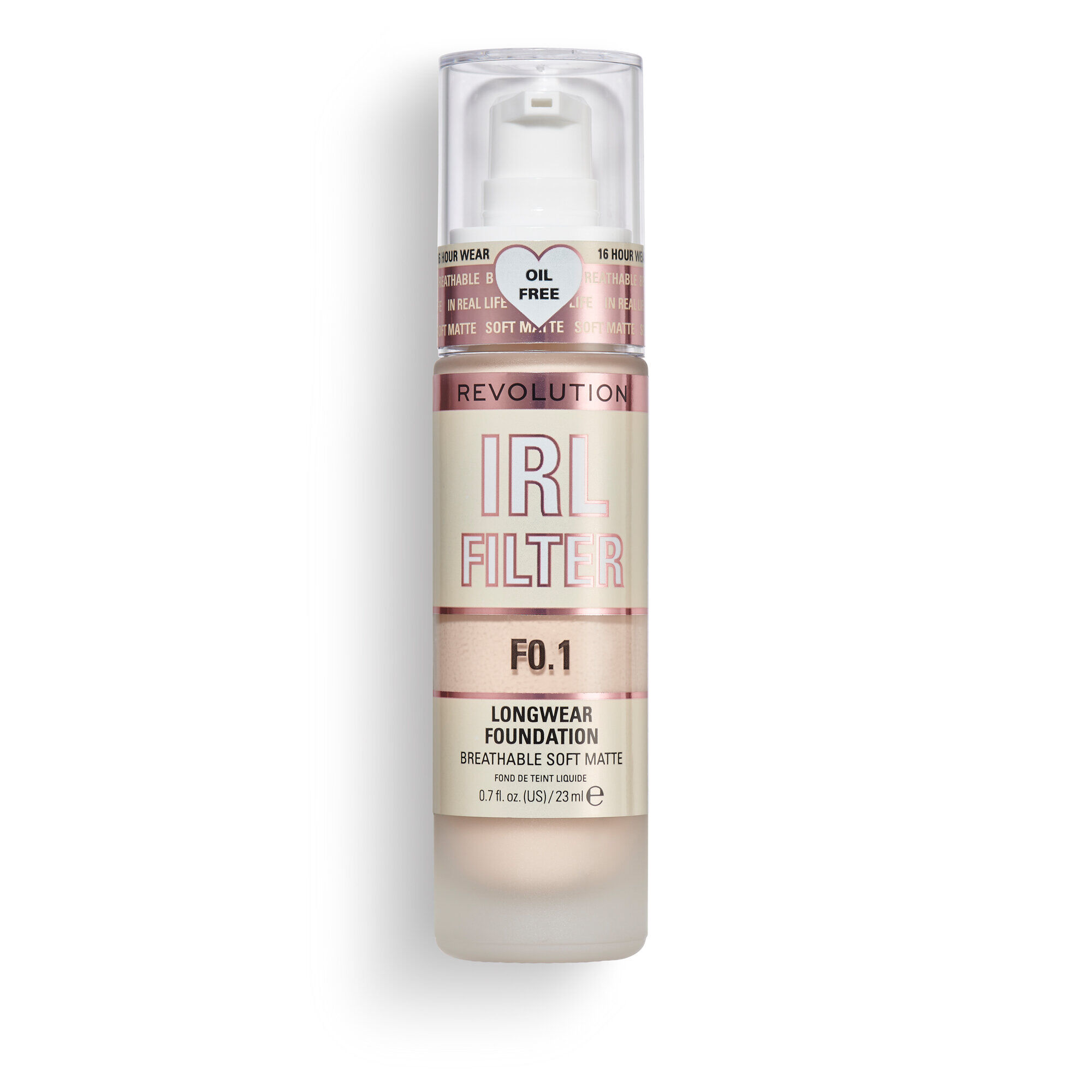 Revolution IRL Filter 16H Longwear Soft Matte Foundation F0.1