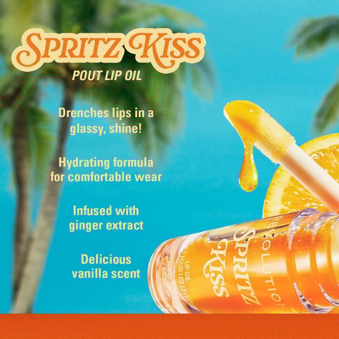 Revolution Pout Lip Oil Spritz Kiss Orange