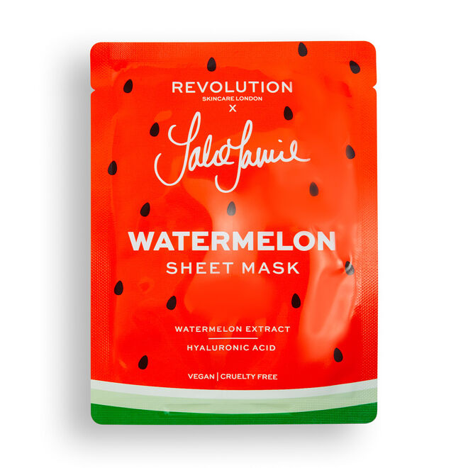 Revolution Skincare x Jake Jamie Watermelon Printed Hydrating Sheet Mask Set