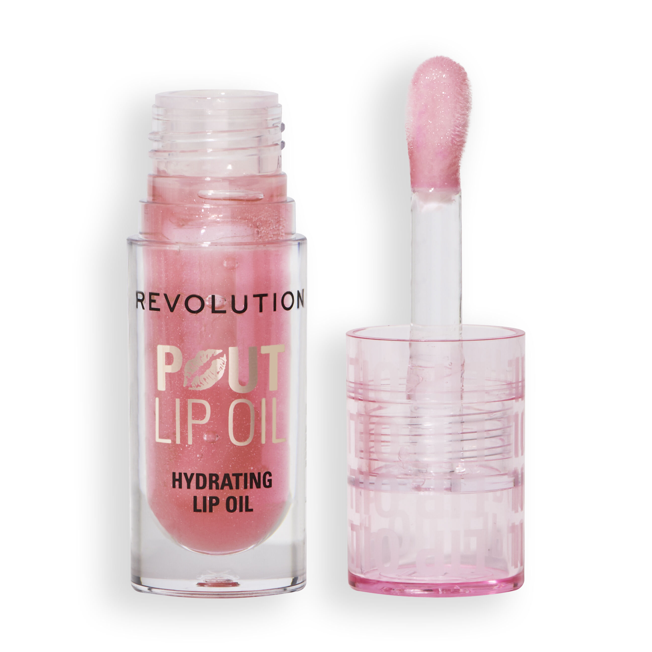 Revolution Pout Lip Oil Glam Pink Shimmer