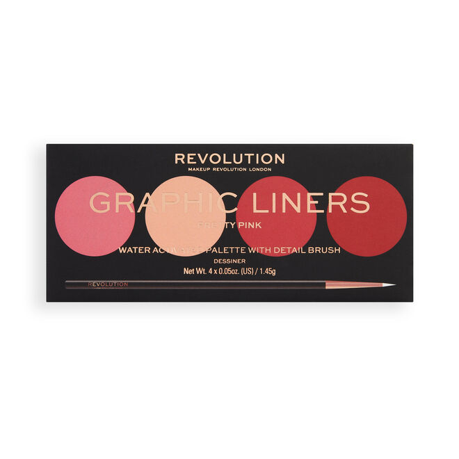 Makeup Revolution Water Activated Graphic Liner Palettes Pretty Pink