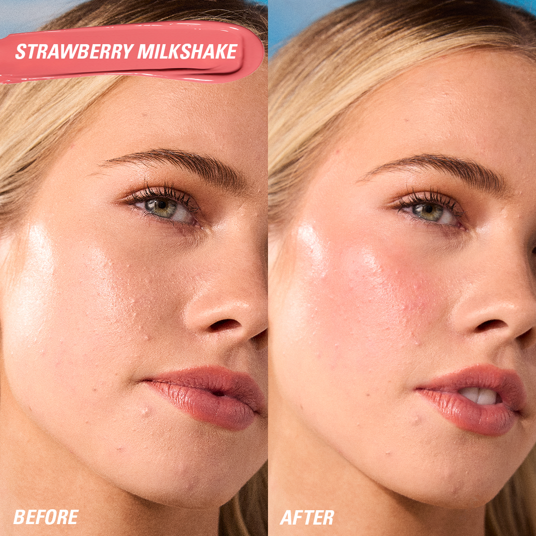 Revolution Superdewy Liquid Blush Burst Strawberry Milkshake Cool Pink