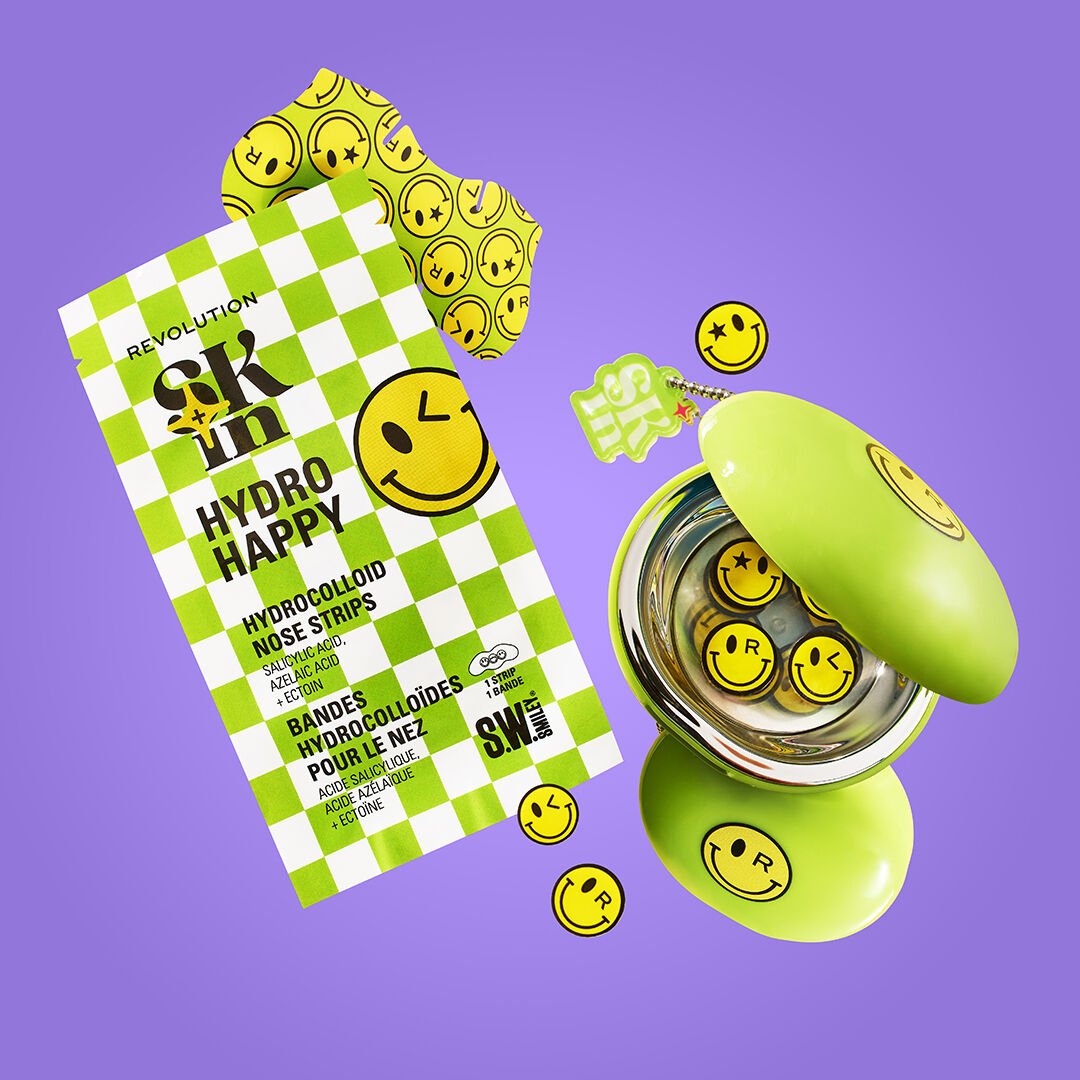 Revolution x S.W.Smiley Happy Dots Hydrocolloid Spot Patches and Case