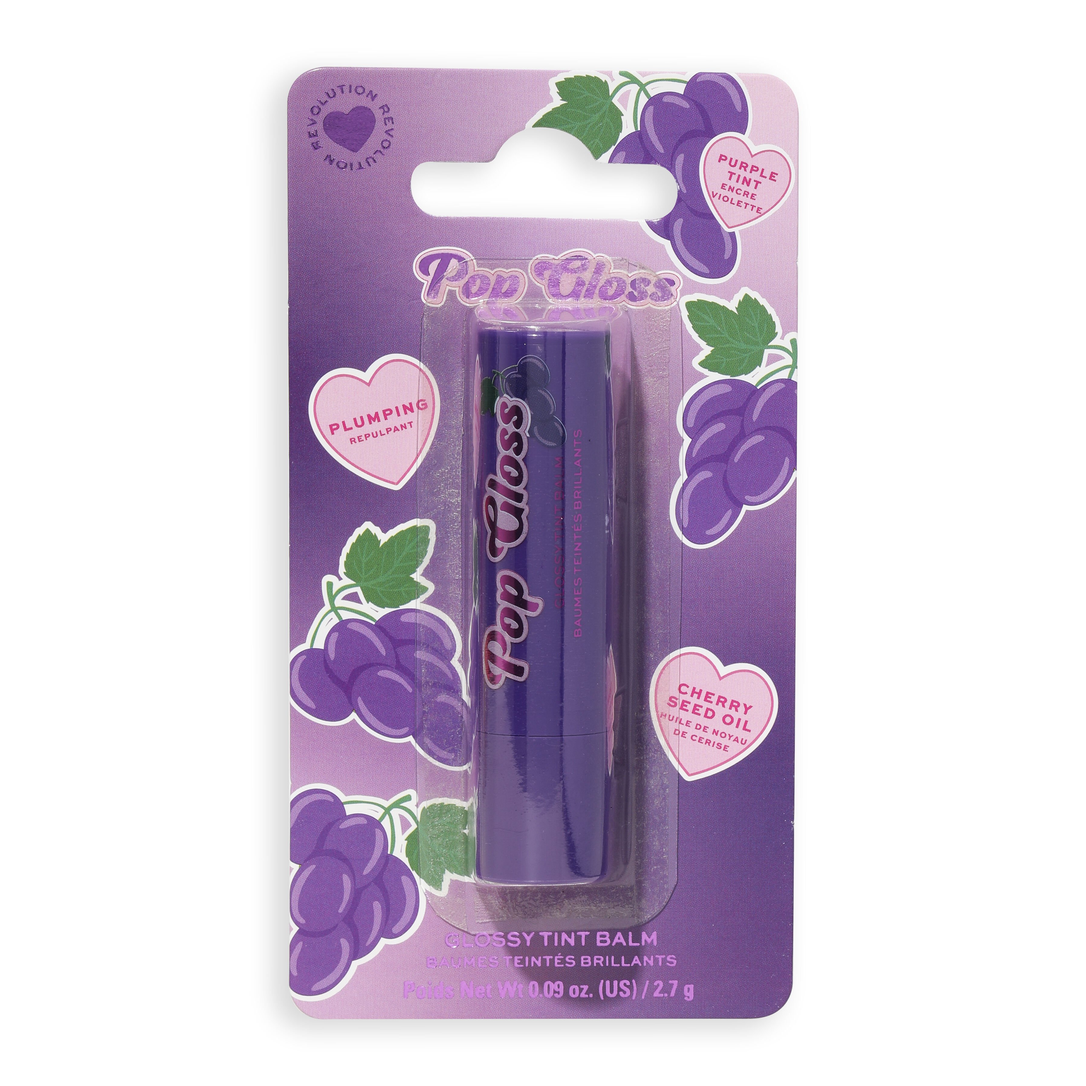 I Heart Revolution Pop Gloss Lip Balm Grape Purple