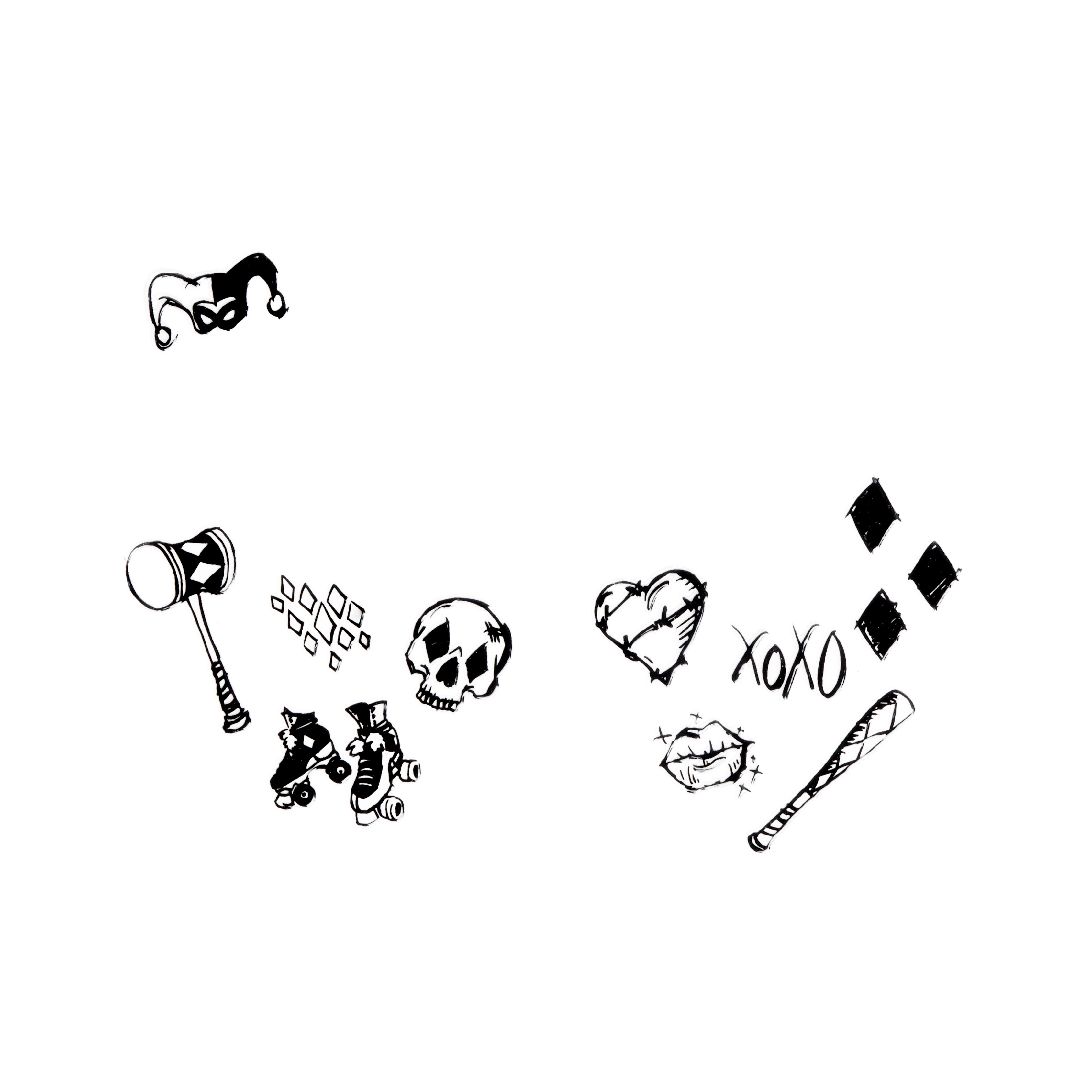 DC x Makeup Revolution Harley Quinn Face Stickers