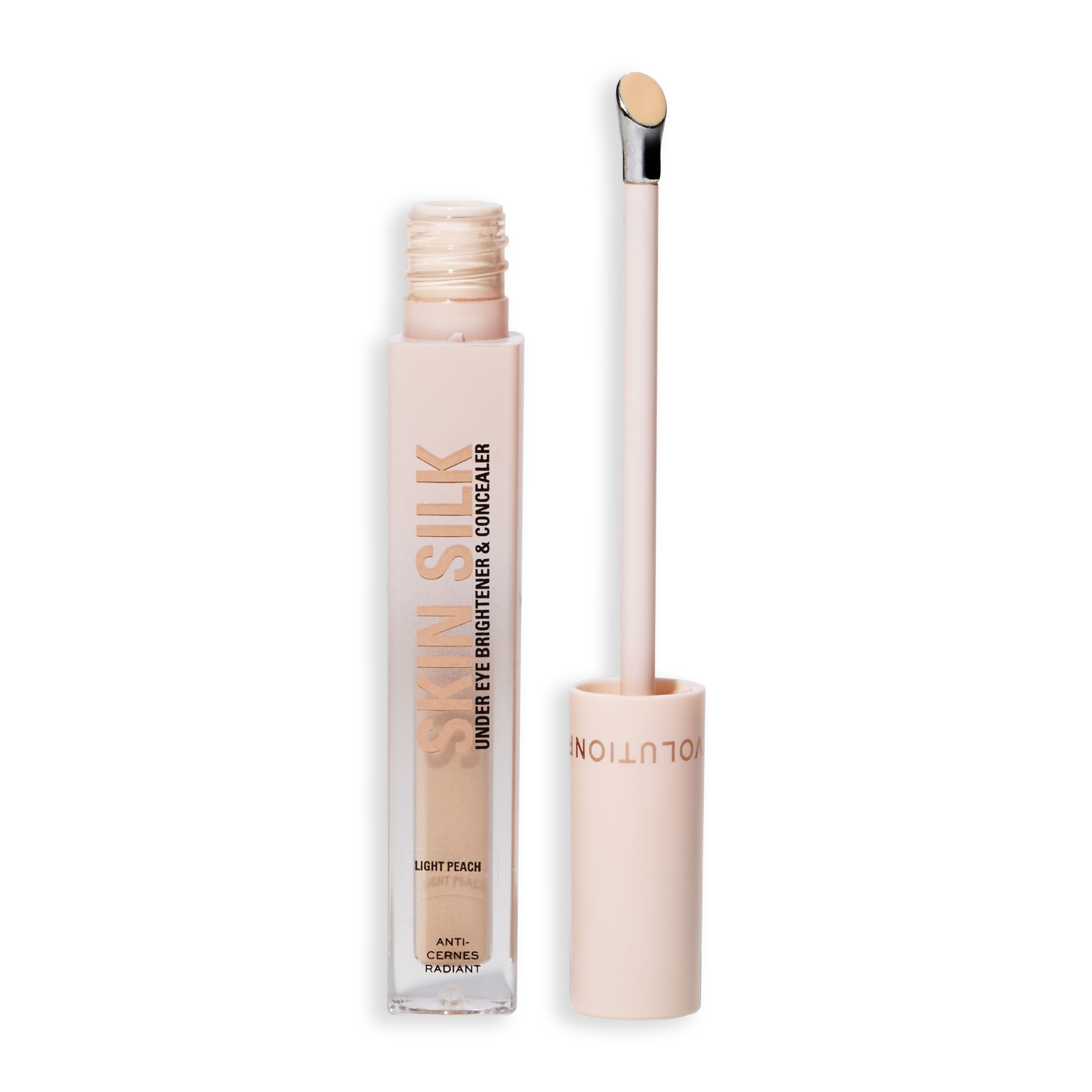 Revolution Skin Silk Radiant Serum Under Eye Brightener & Concealer Light Peach