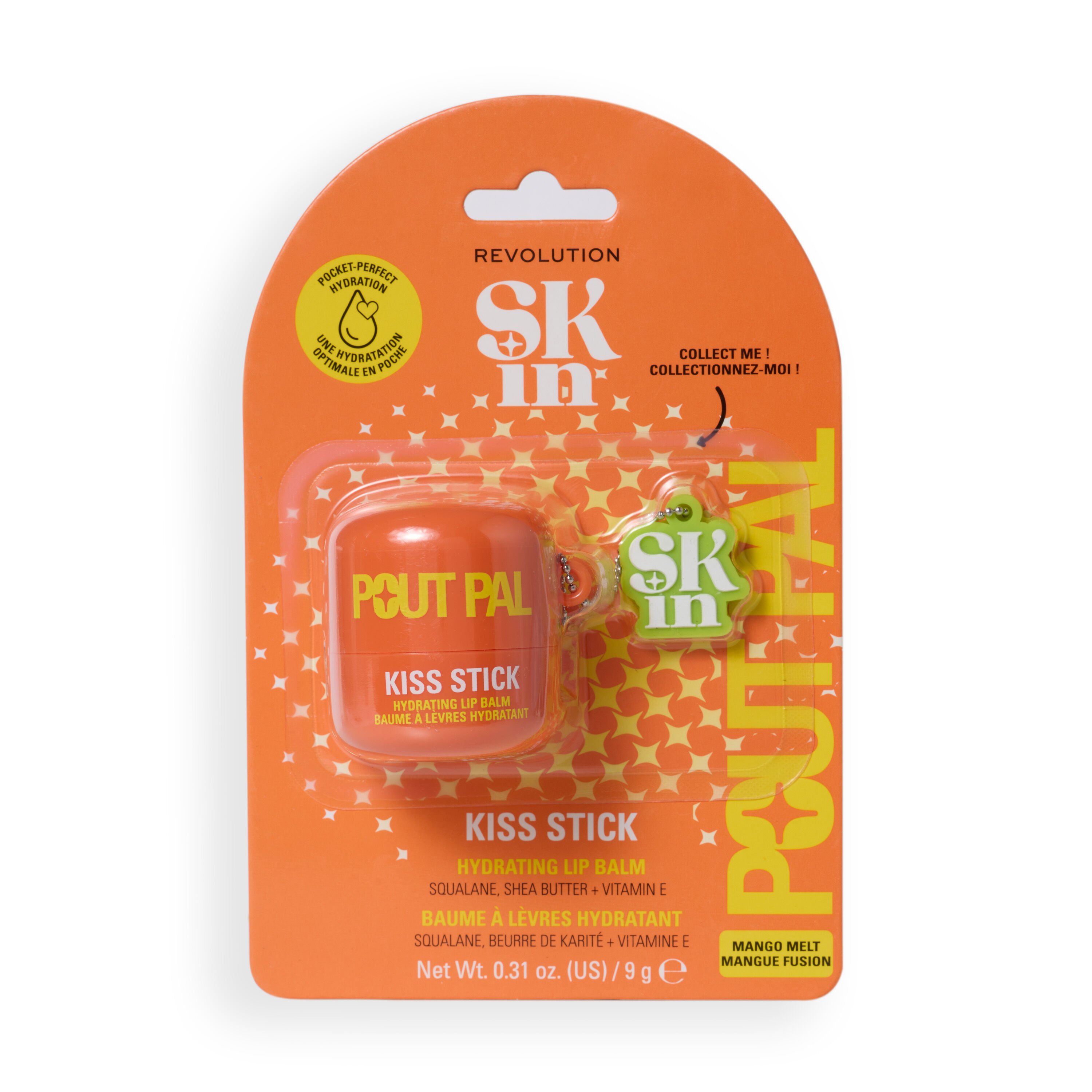 Revolution Skin Pout Pal Kiss Stick Lip Balm Mango