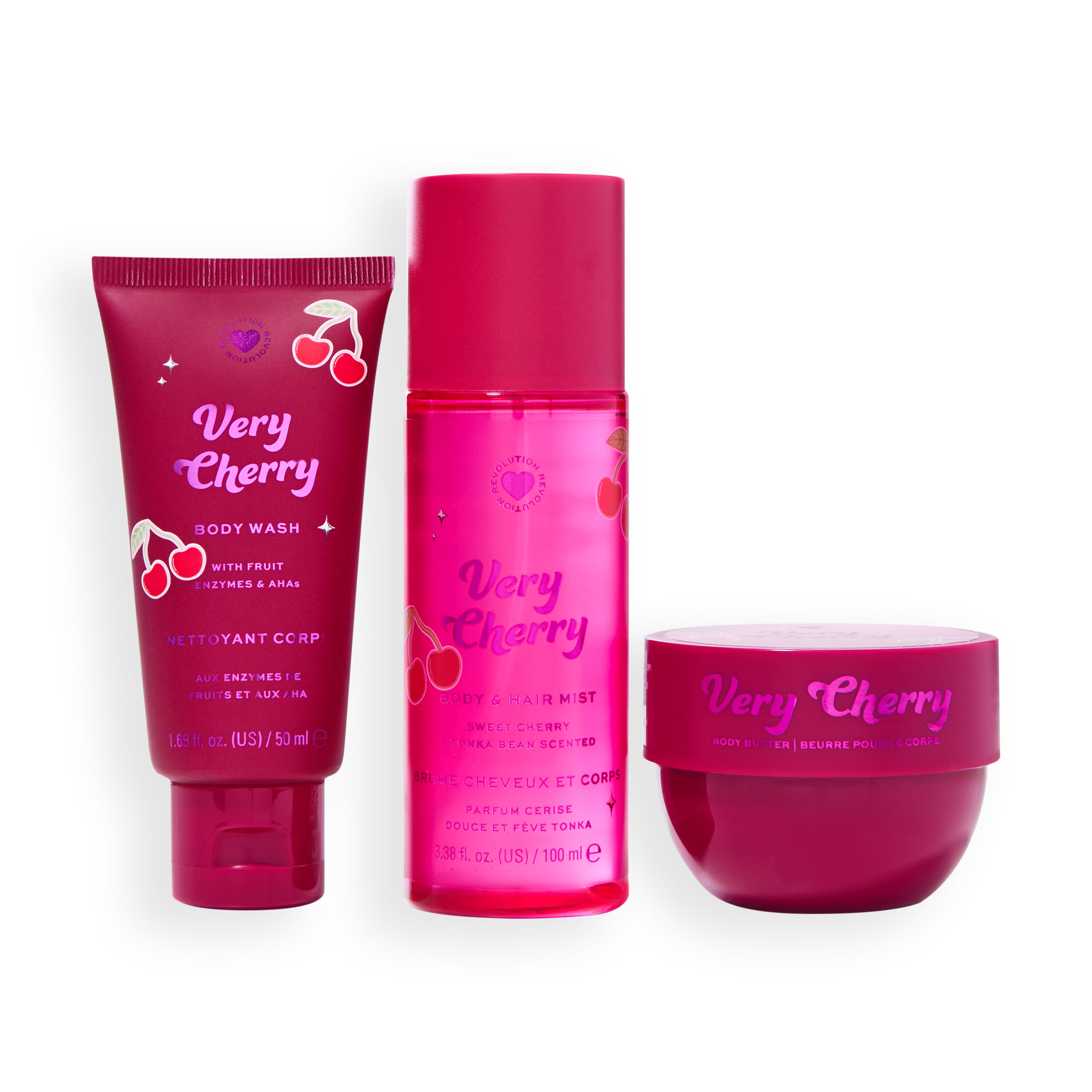 I Heart Revolution Very Cherry Bath &amp; Body Gift Set