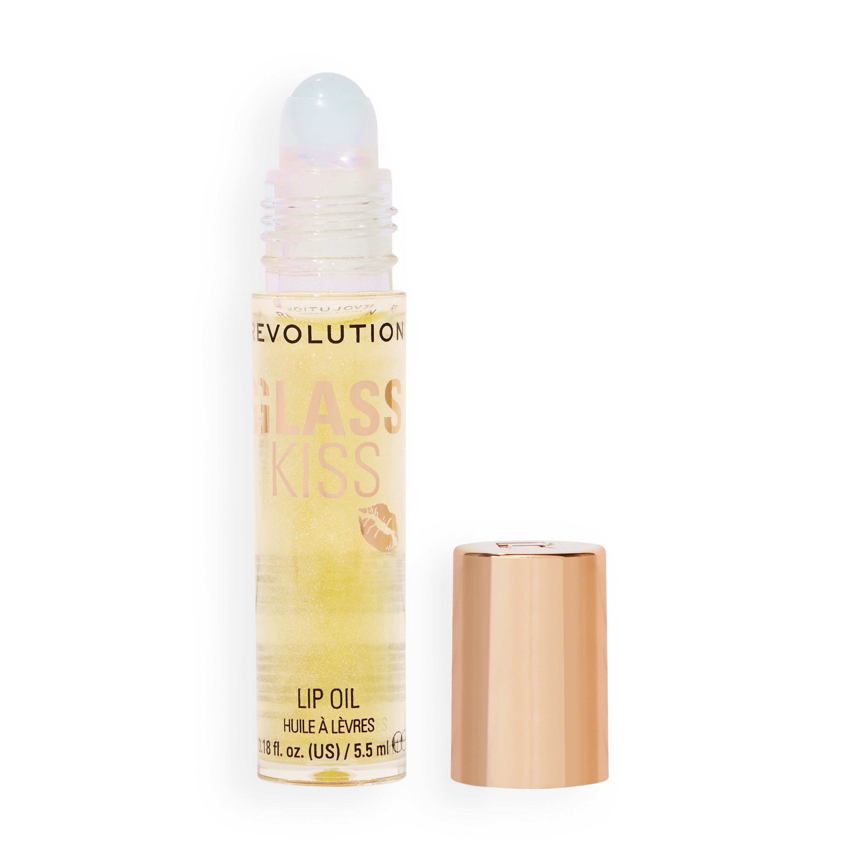 Revolution Glass Kiss Roller Ball Lip Oil Stardust Lemon Shimmer