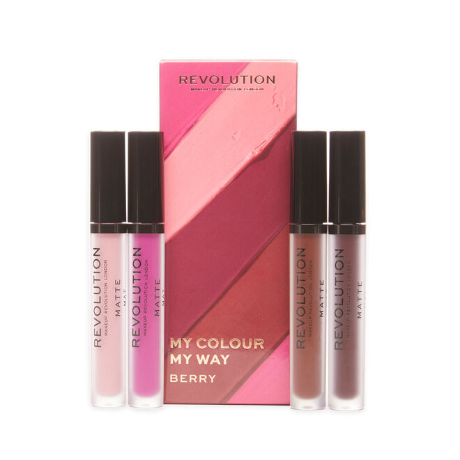 Makeup Revolution My Colour My Way Berry Lipstick Set