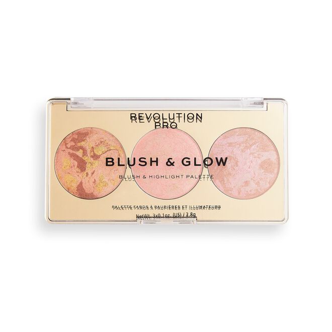 Revolution Pro Blush & Glow Face Palette Peach Glow