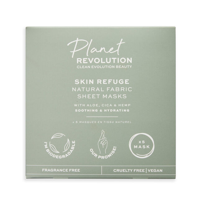 Planet Revolution Skin Refuge Soothing & Hydrating Fabric Sheet Masks