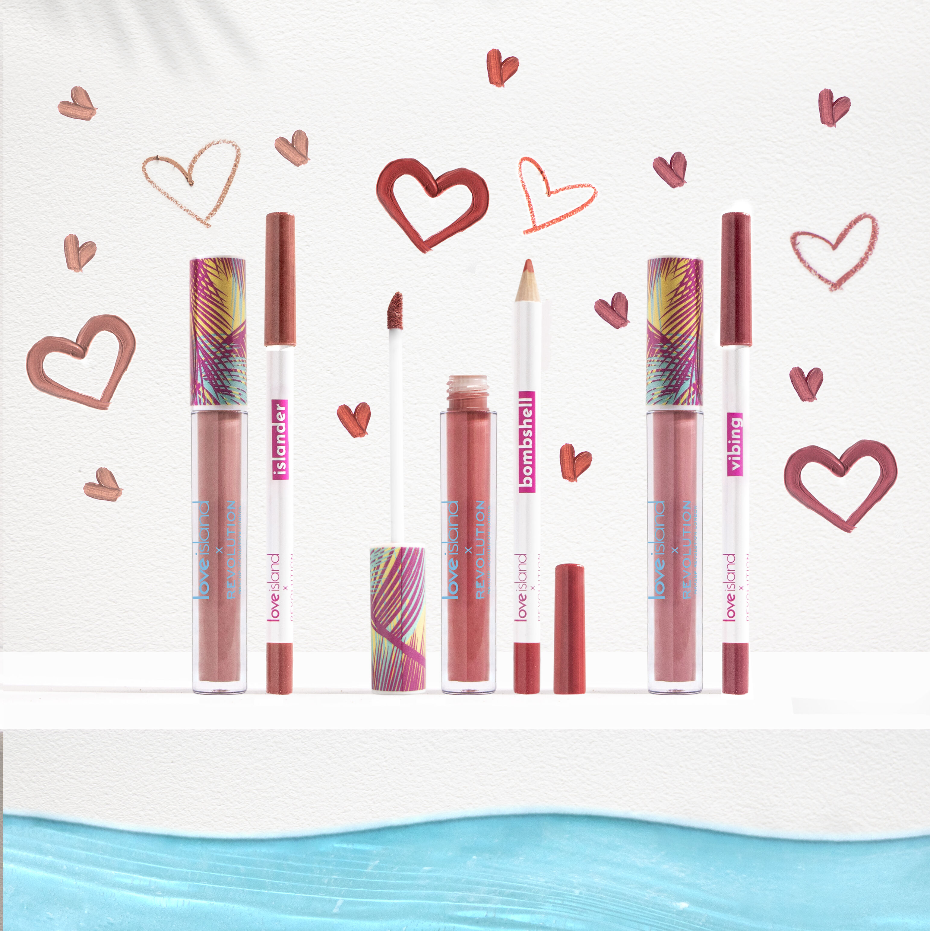 Love Island x Makeup Revolution Coupled Up Lip Kit Bombshell | Revolution  Beauty