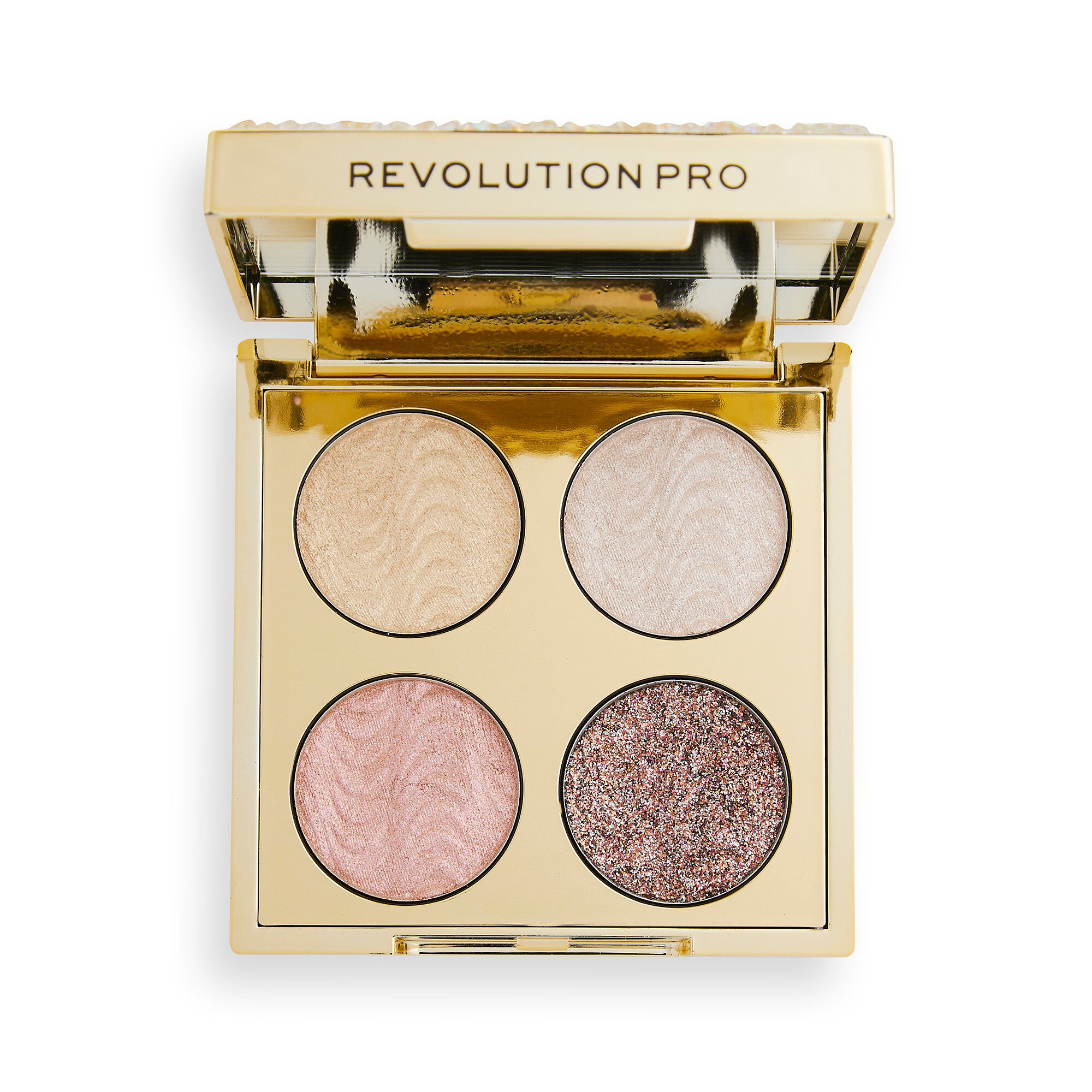 Revolution Pro Eyeshadow Palette Quad Champagne Crystal Revolution Beauty