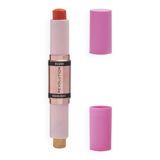 Makeup Revolution Blush & Highlight Stick Coral Dew