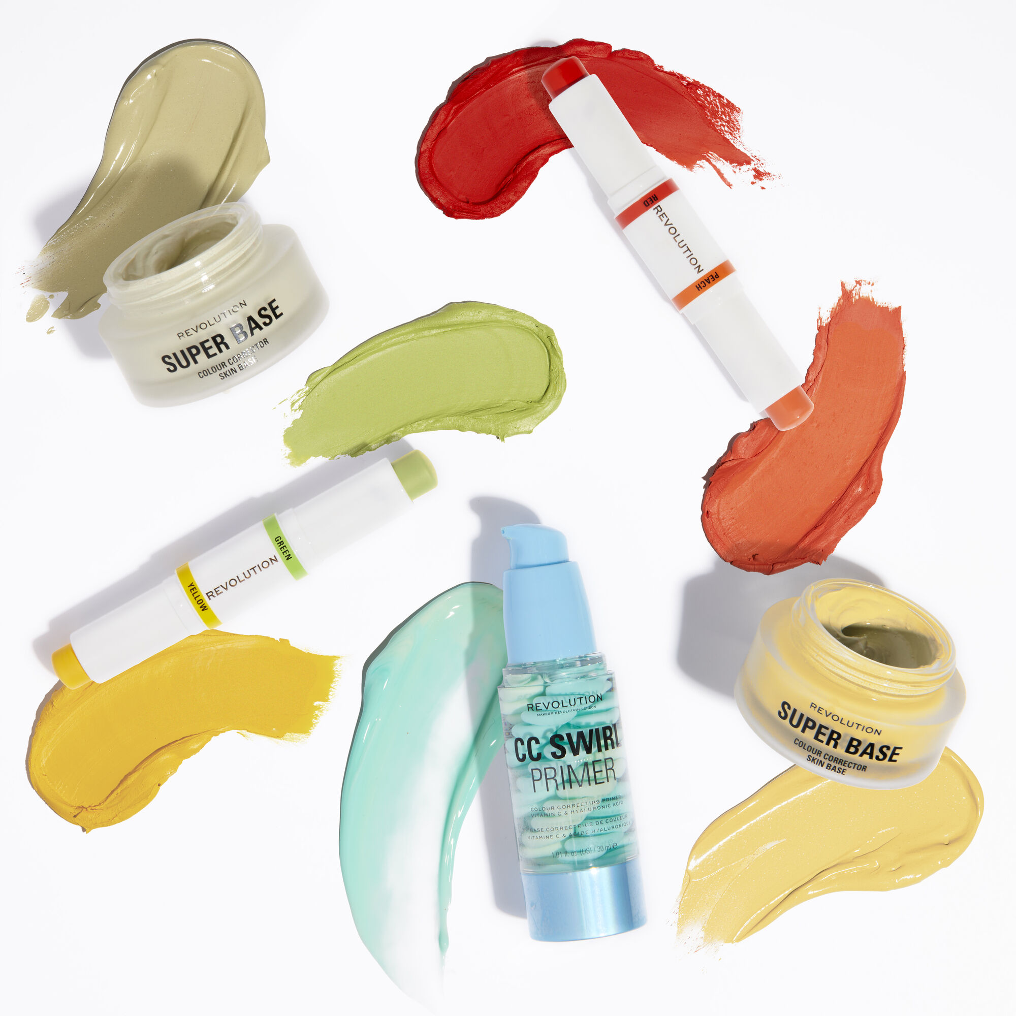 Makeup Revolution Colour Correcting Stick Yellow & Green Revolution