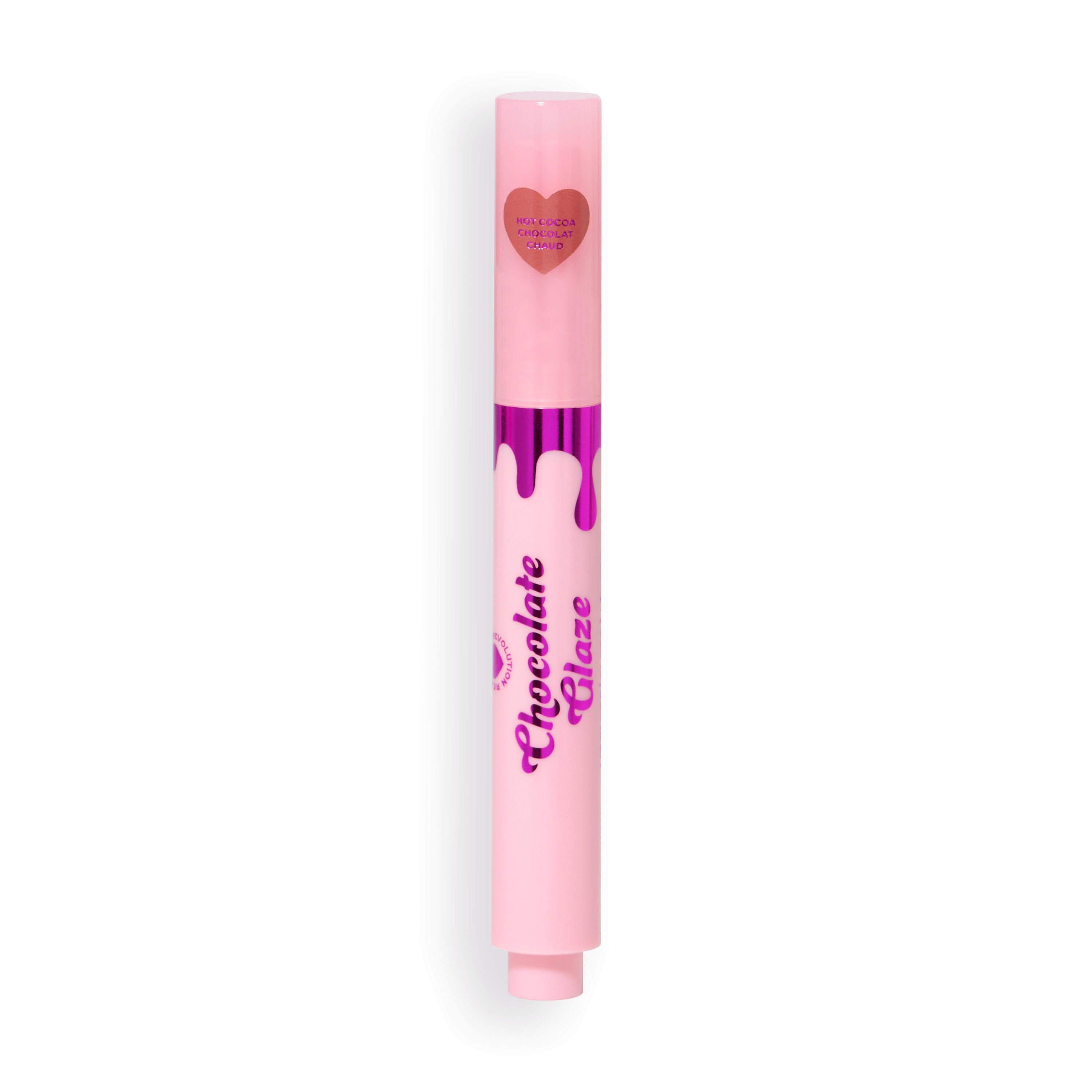 I Heart Revolution Chocolate Glaze Lip Gloss Pen Hot Cocoa Brown