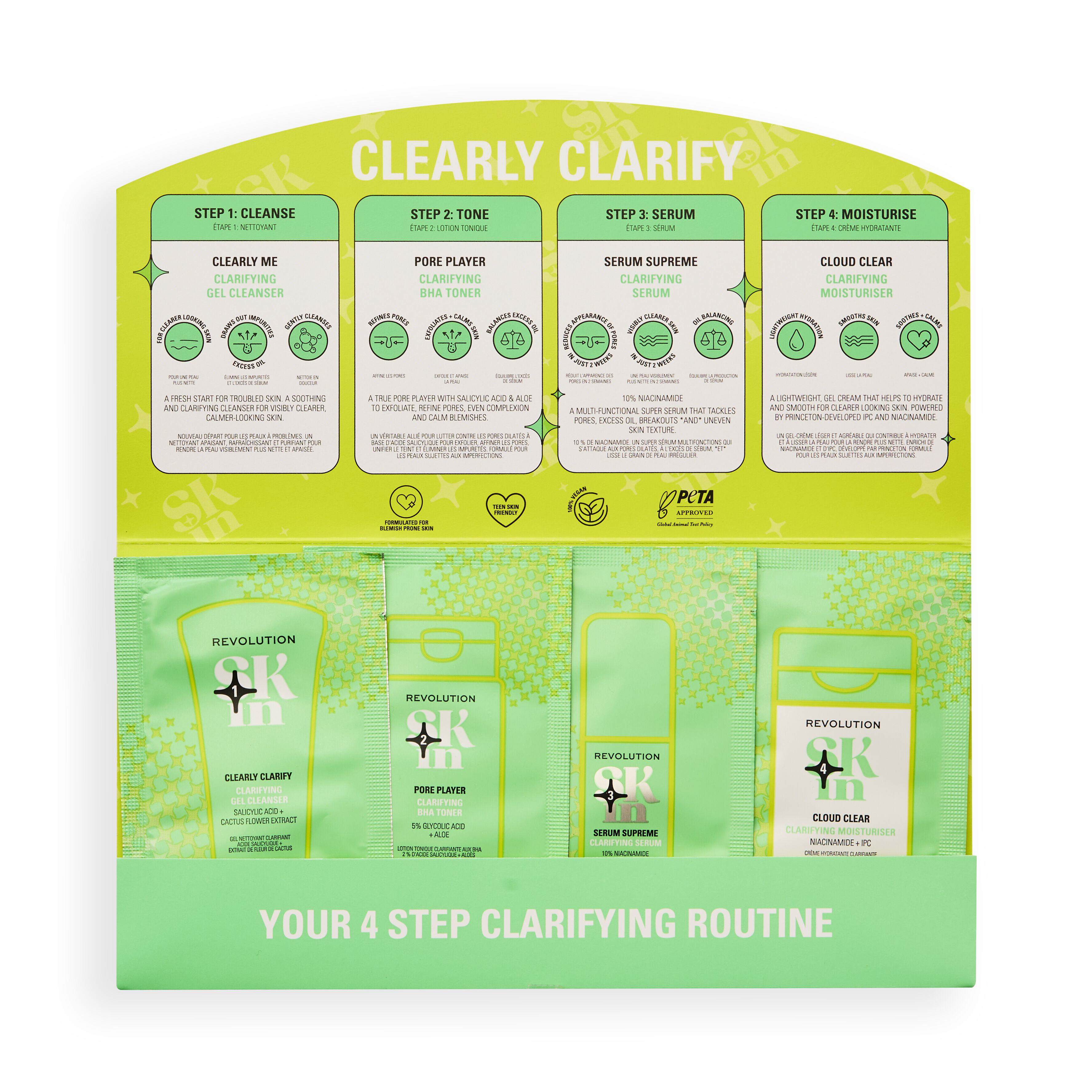 Revolution Skin Clearly Clarify Routine Sachet Sample
