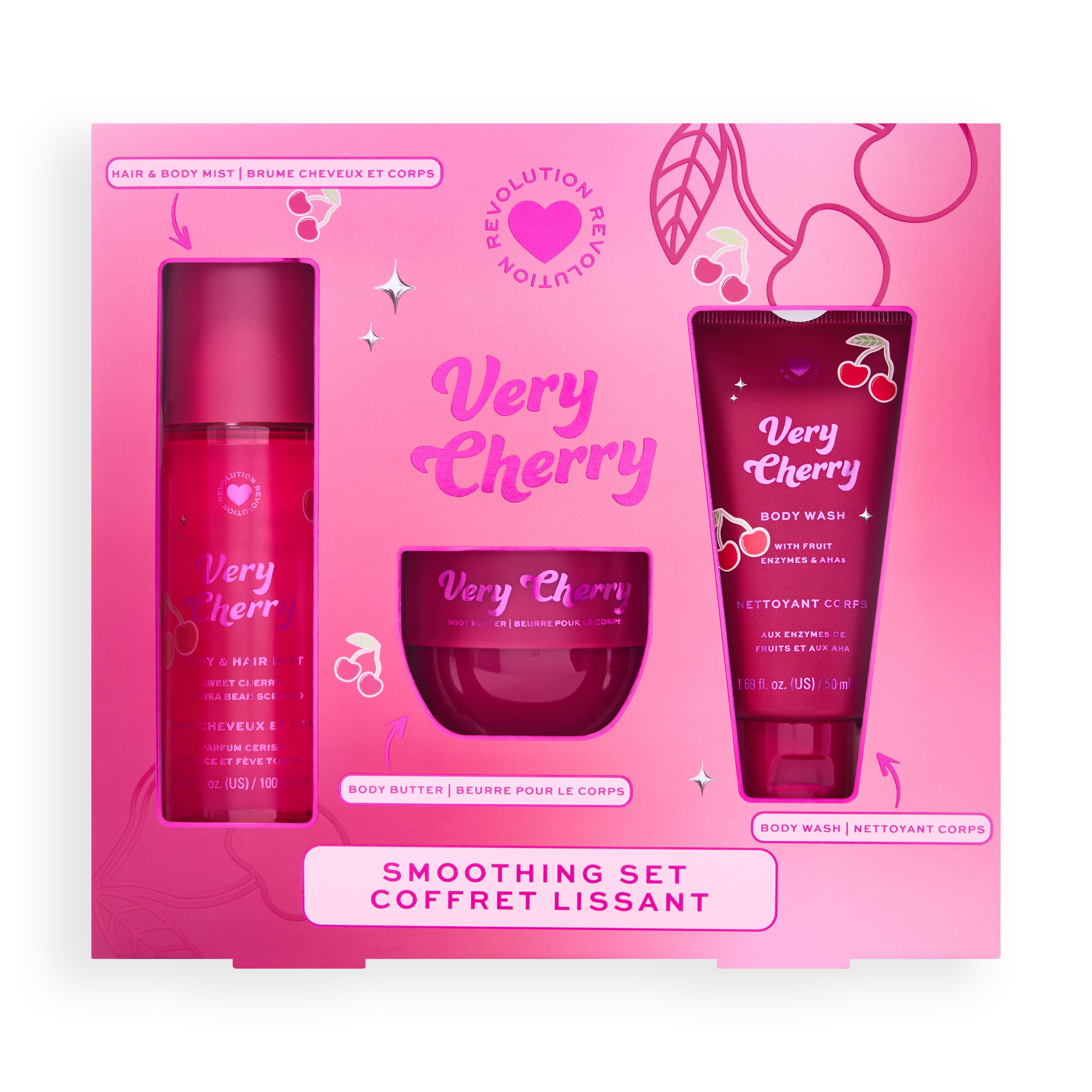I Heart Revolution Very Cherry Bath &amp; Body Gift Set