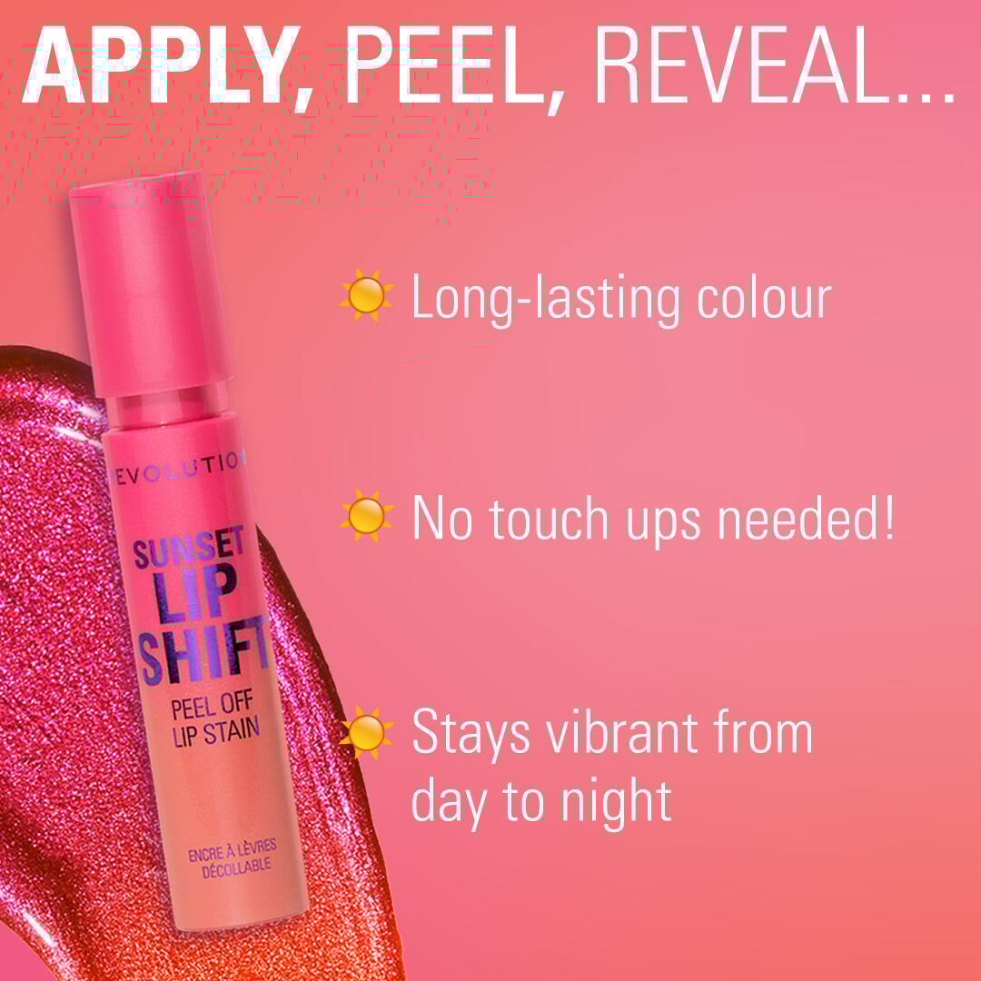 Revolution Sunset Lip Shift Peel Off Lip Stain Flushed Pink