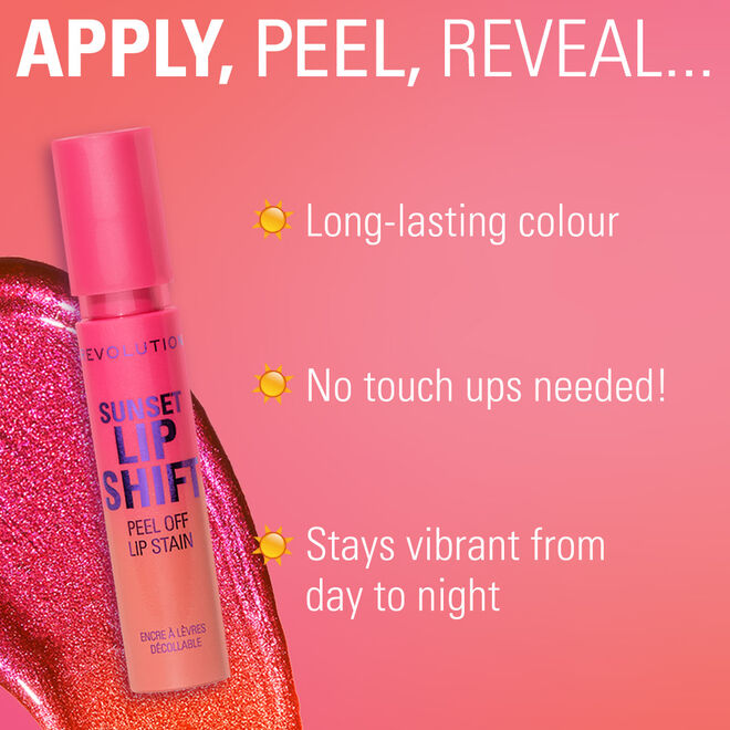 Revolution Sunset Lip Shift Peel Off Lip Stain Flushed Pink