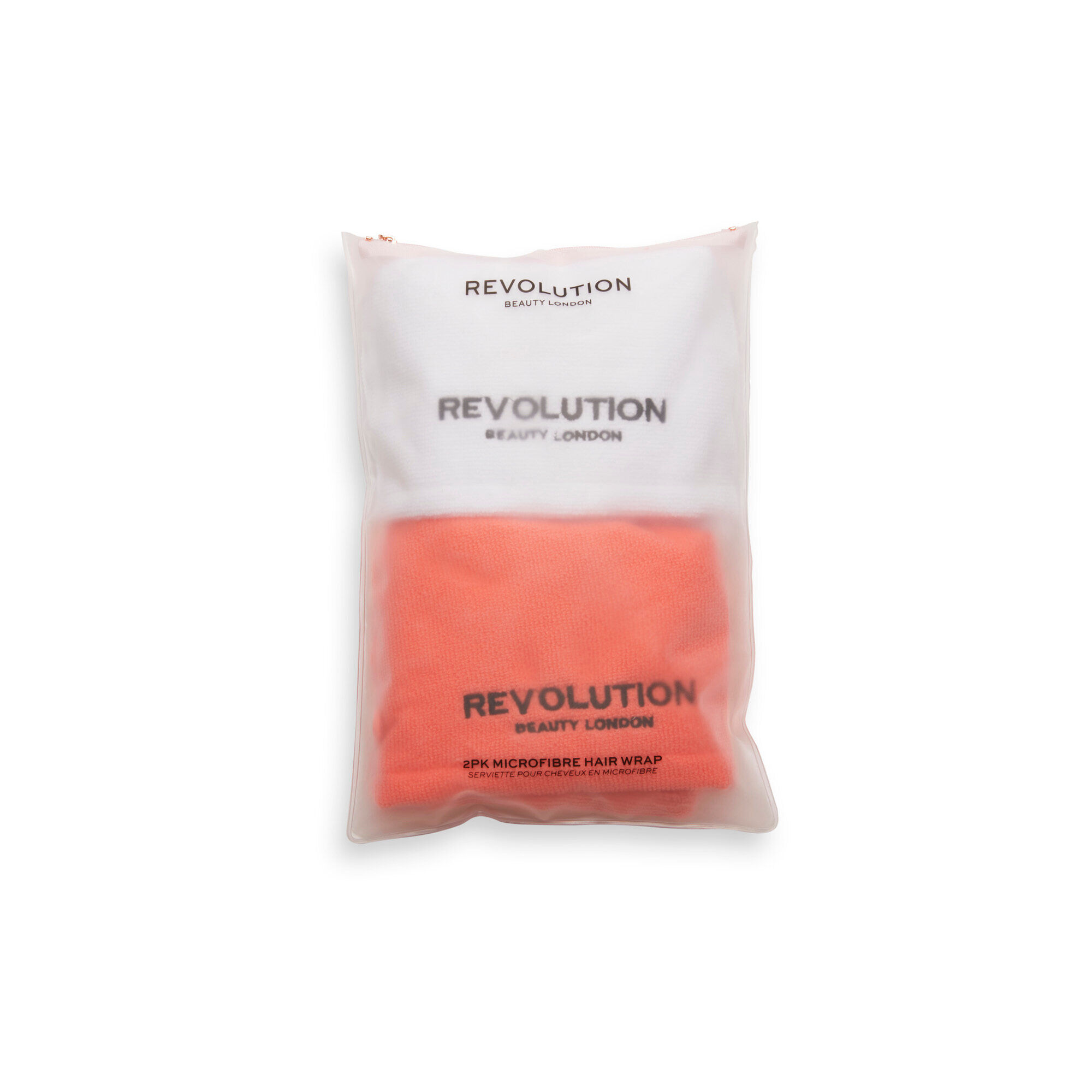 Revolution Haircare Microfibre Hair Wrap White & Coral Revolution Beauty