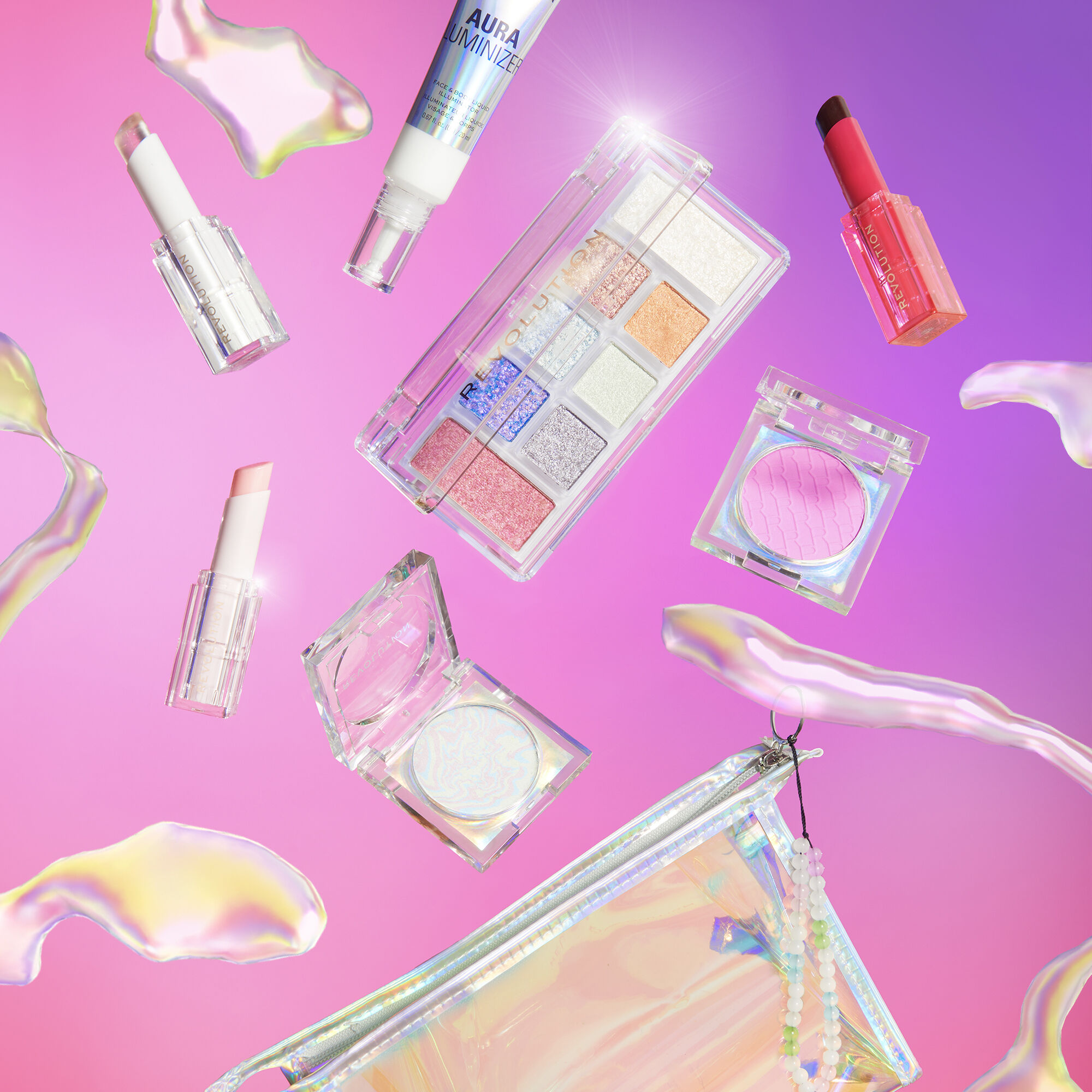 Makeup Revolution Mood Switch Holographic Makeup Bag