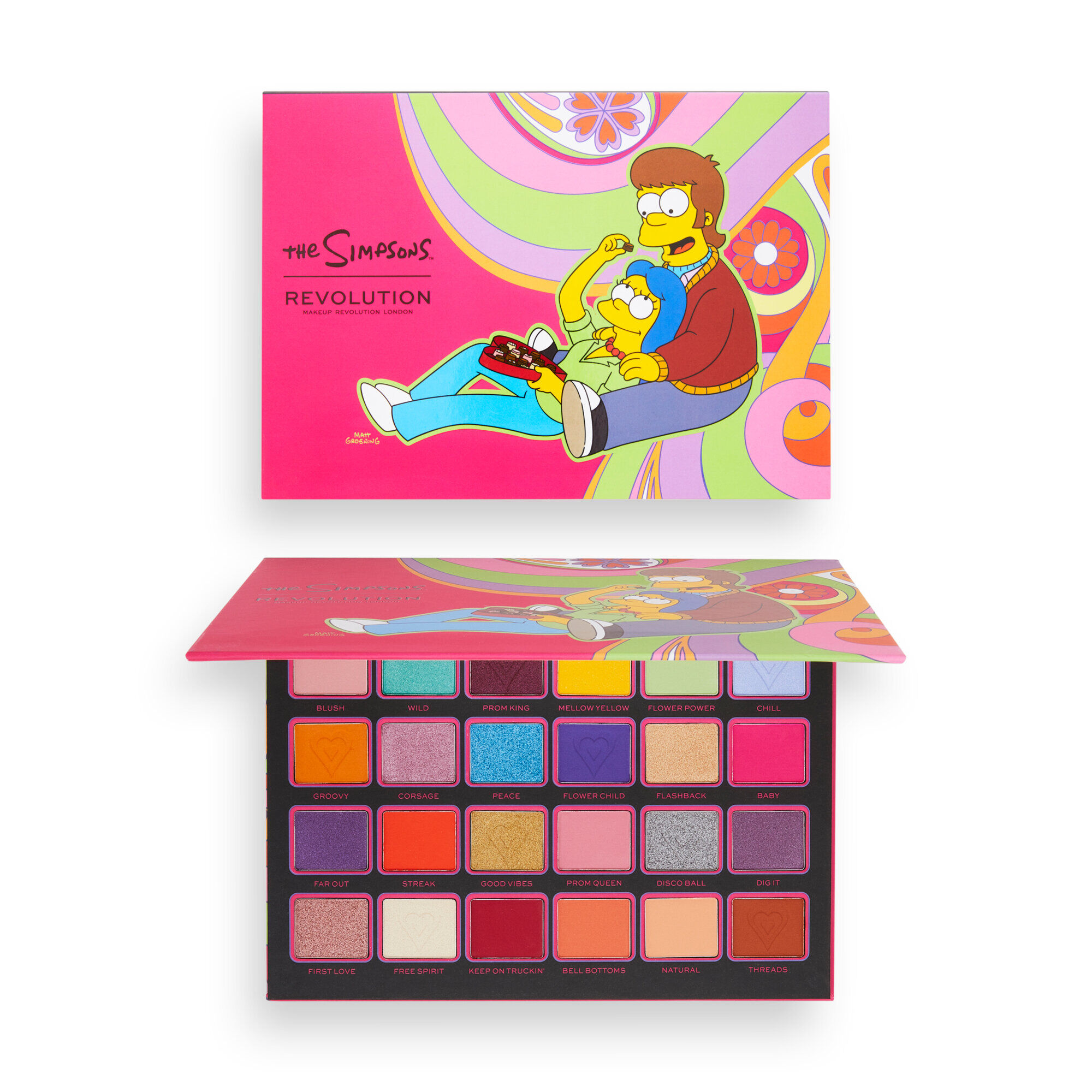 Makeup Revolution The Simpsons Summer of Love Palette Homer And Marge